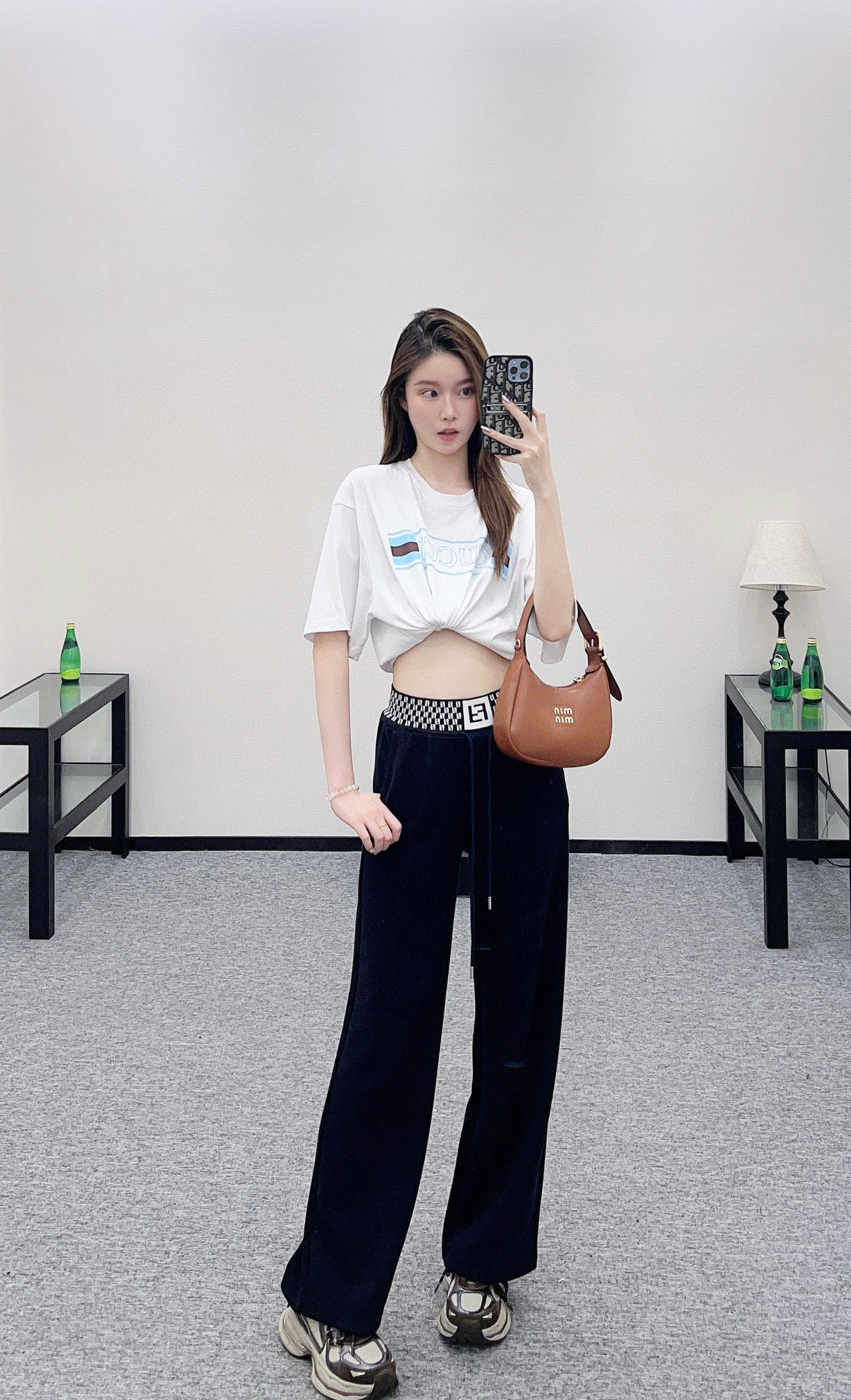 [TOP] Fendi Wide-leg Trousers - 2 Colour