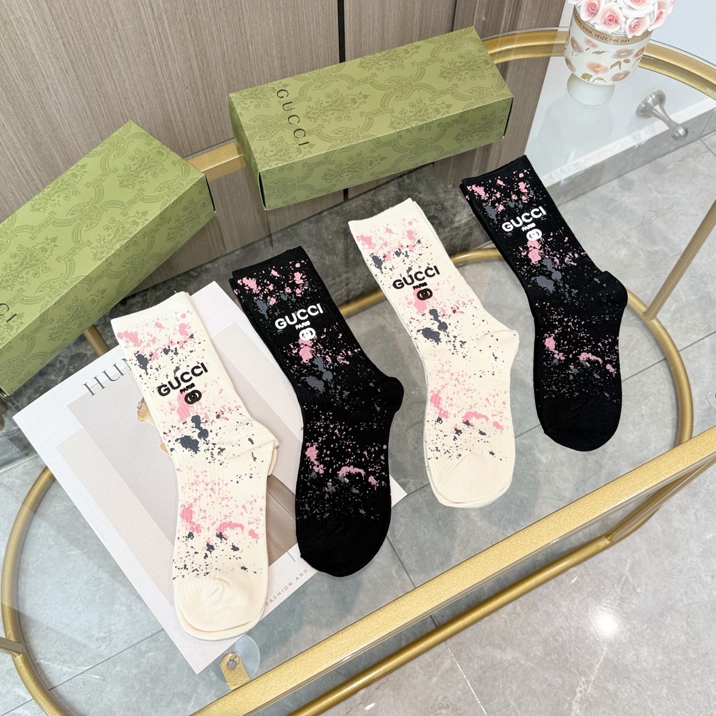 [TOP] GUCCI Socks - 4 Pieces as a Set