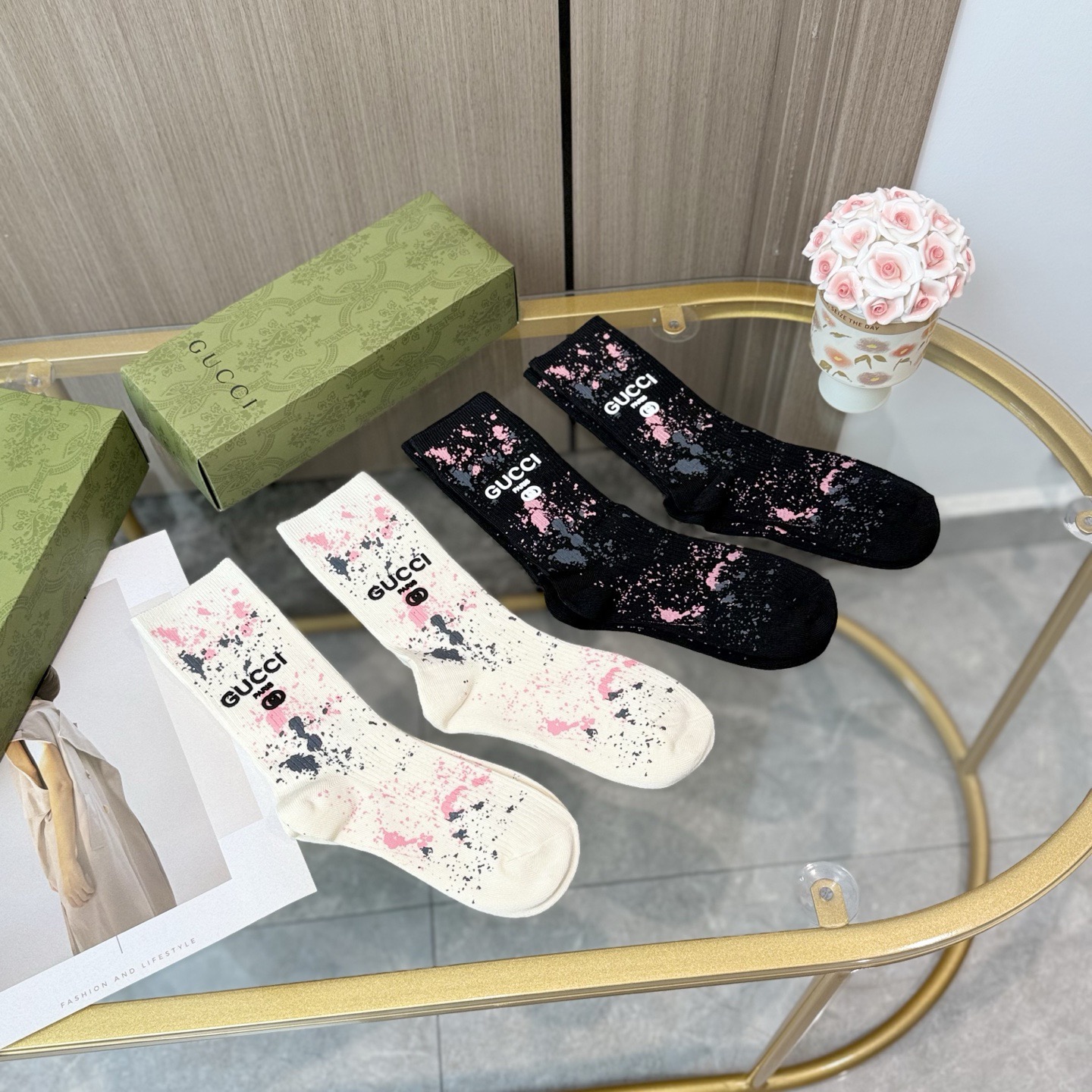 [TOP] GUCCI Socks - 4 Pieces as a Set