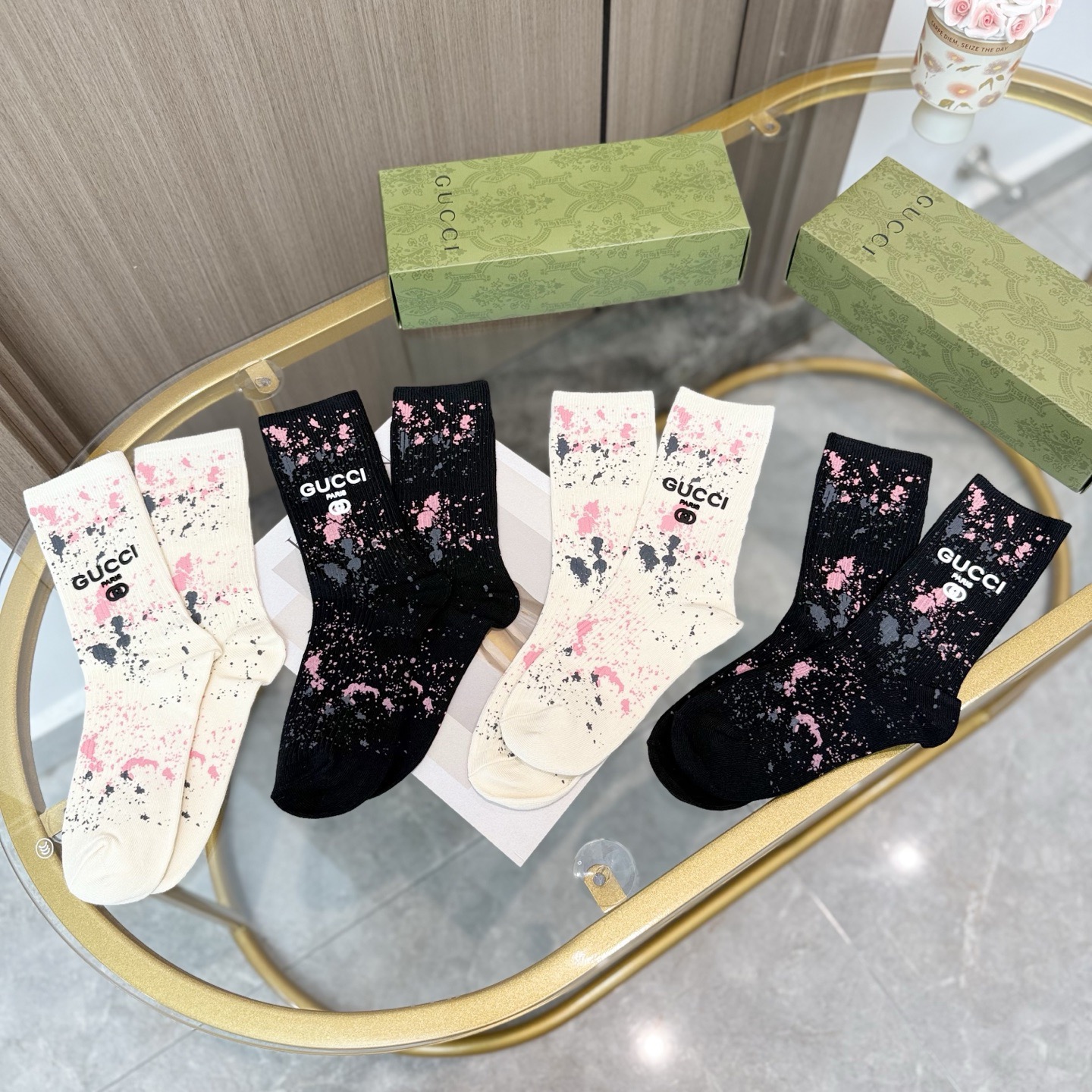 [TOP] GUCCI Socks - 4 Pieces as a Set