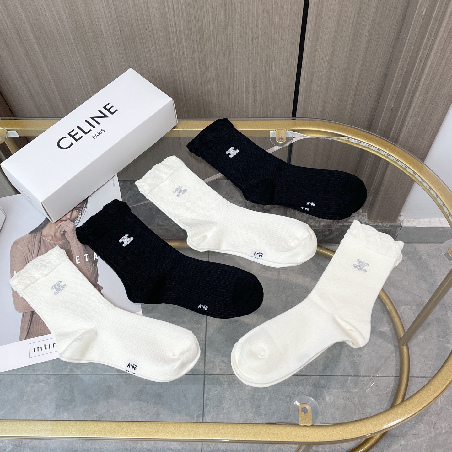 [TOP] CELINE Socks - 5 Pieces as a Set