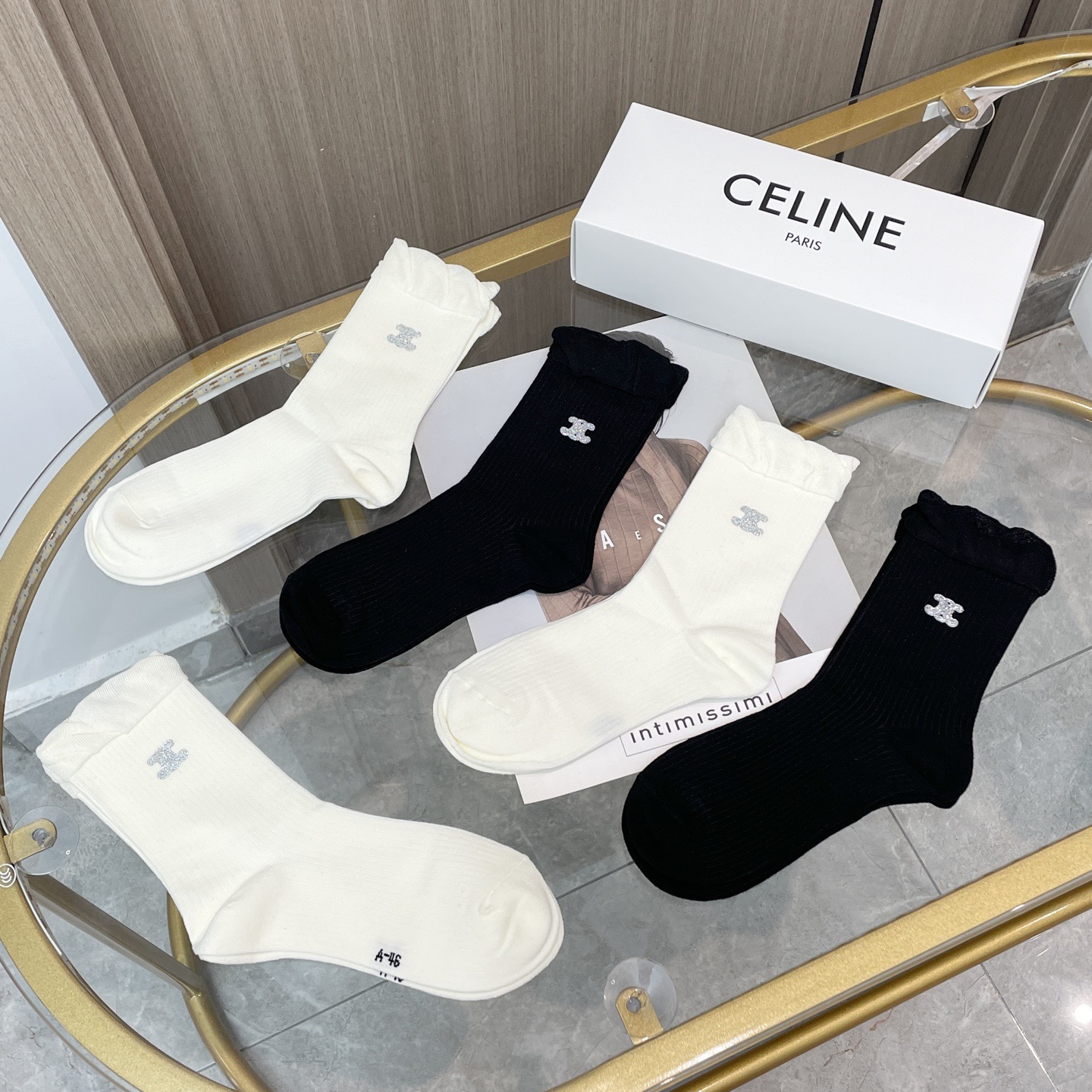 [TOP] CELINE Socks - 5 Pieces as a Set