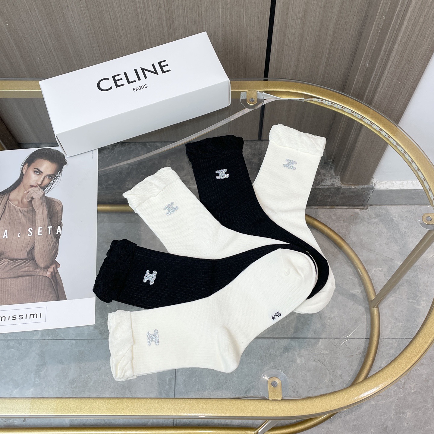 [TOP] CELINE Socks - 5 Pieces as a Set
