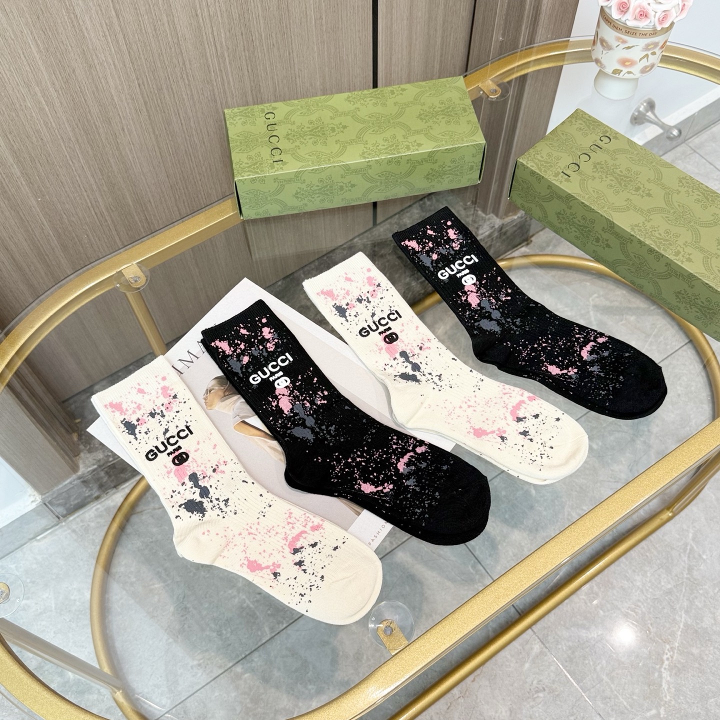 [TOP] GUCCI Socks - 4 Pieces as a Set