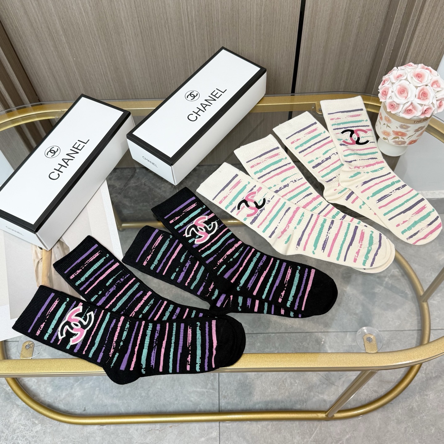 [TOP] CHANEL Socks - 4 Pieces as a Set