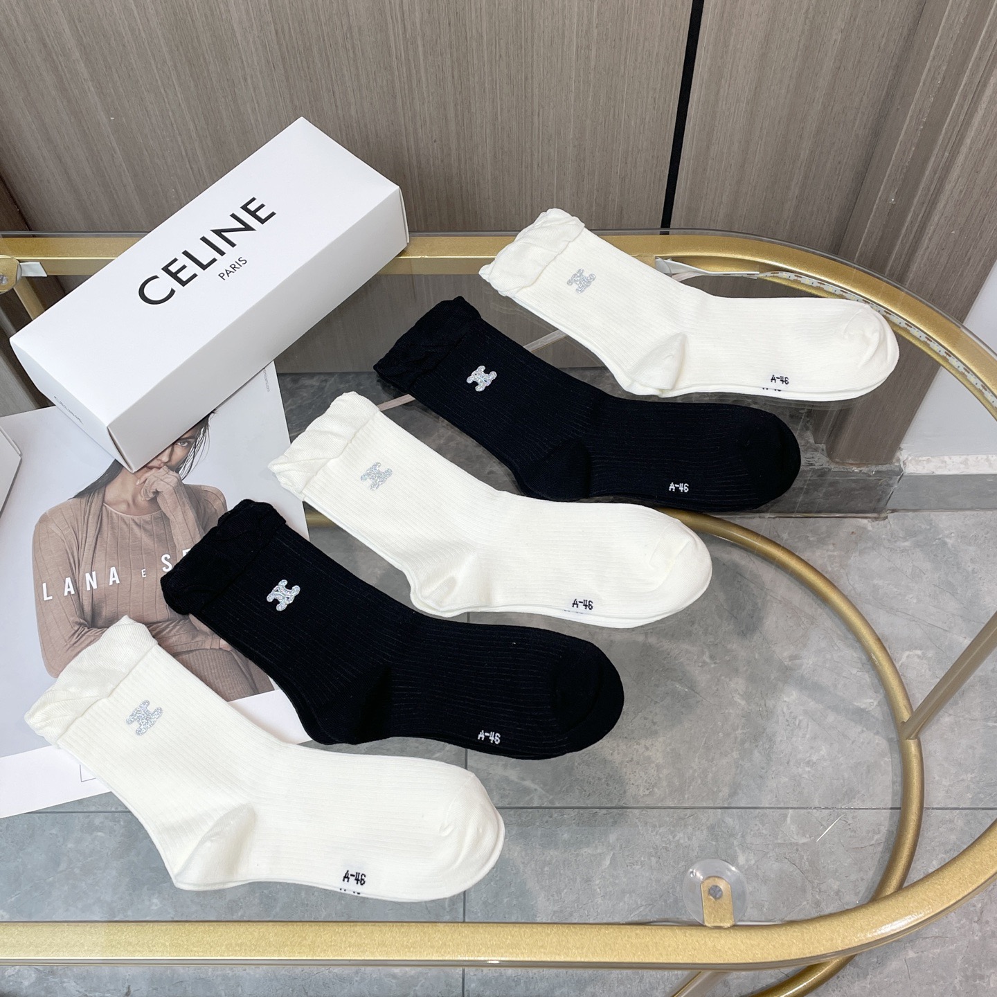 [TOP] CELINE Socks - 5 Pieces as a Set