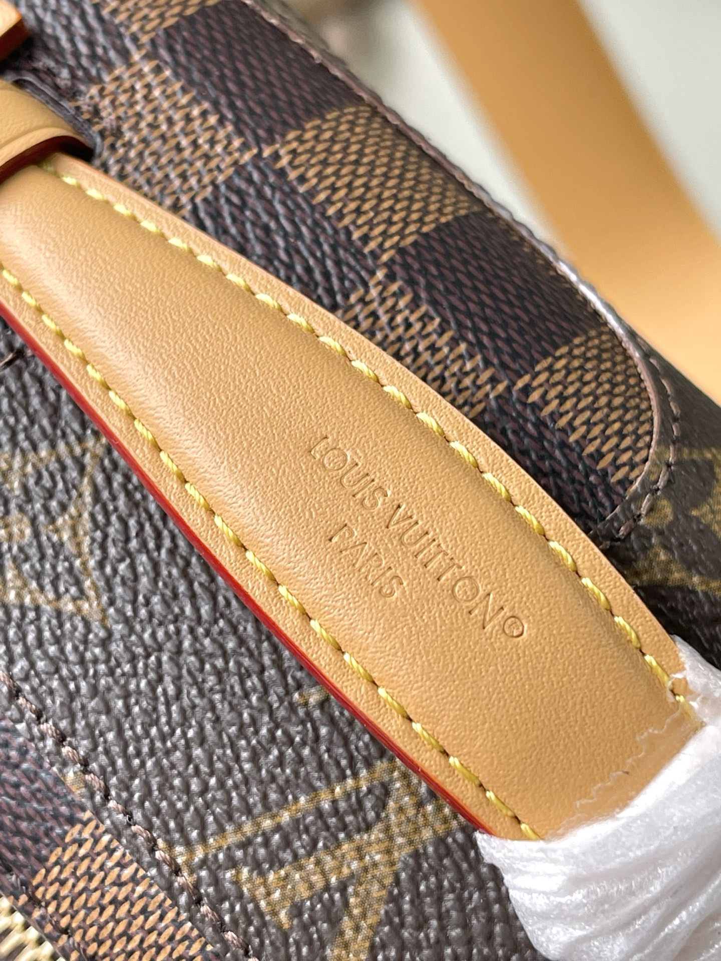 [TOP] Louis Vuitton LV Damier Monogram Reverse Rush Bag 30x15x8cm - Brown