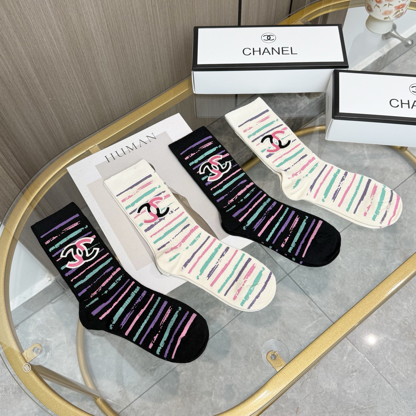 [TOP] CHANEL Socks - 4 Pieces as a Set