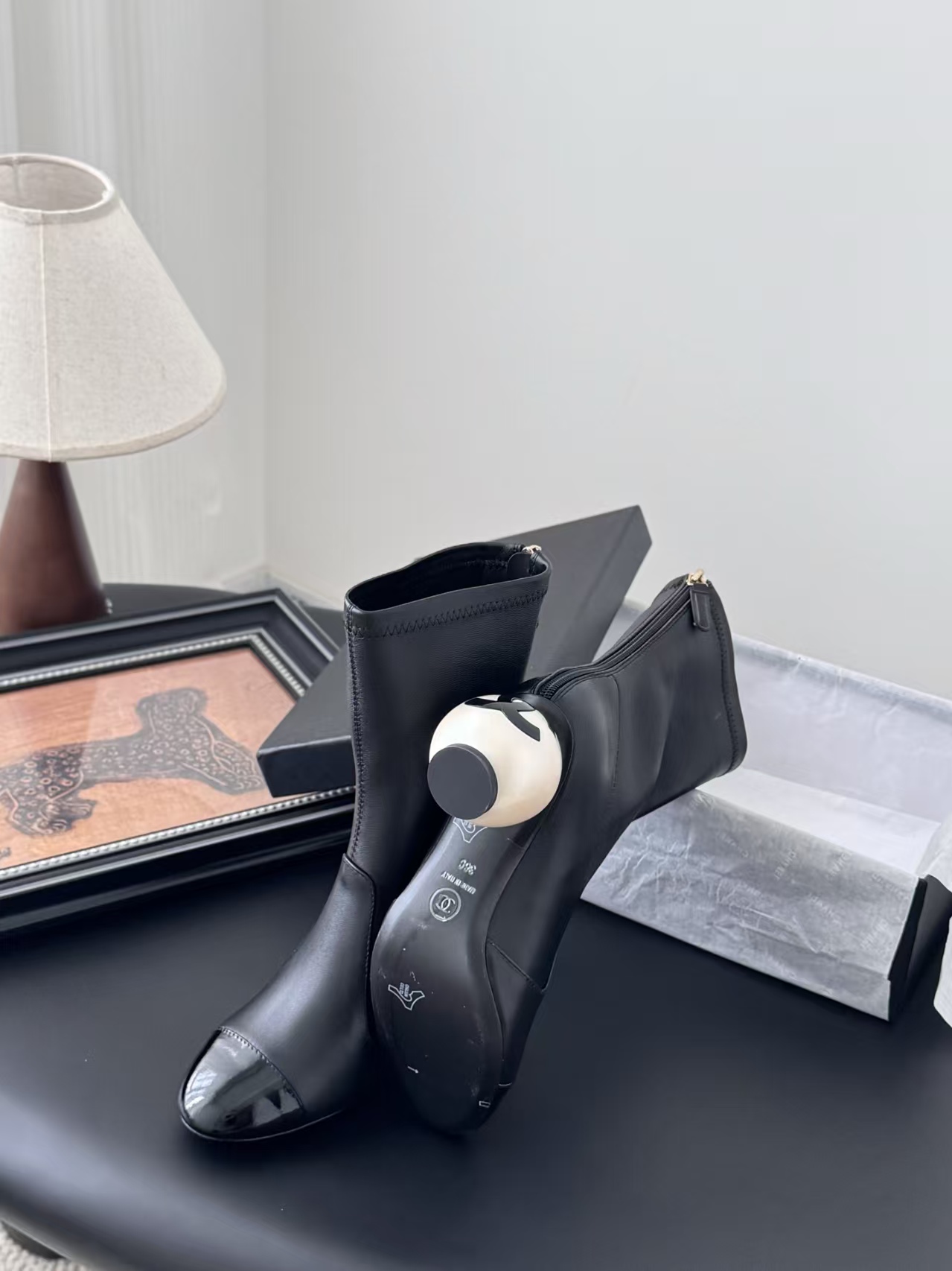 [TOP] CHANEL CC Mid-Calf Boots Lambskin - 2 Colour