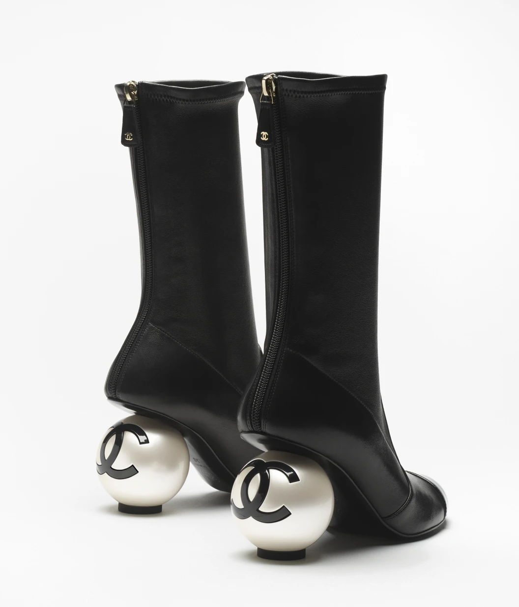 [TOP] CHANEL CC Mid-Calf Boots Lambskin - 2 Colour