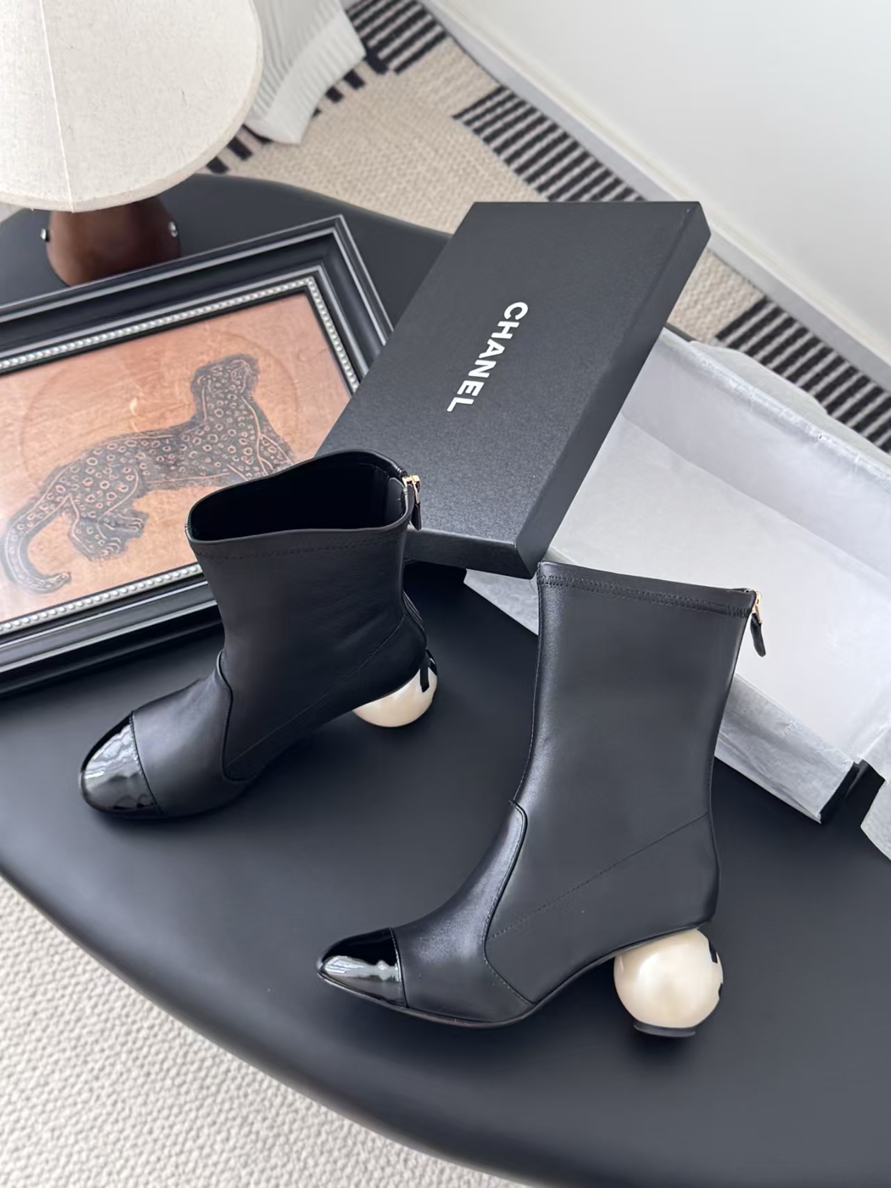 [TOP] CHANEL CC Mid-Calf Boots Lambskin - 2 Colour