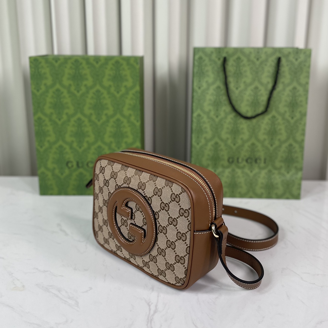 [TOP] GUCCI Blondie Mini Shoulder Bag 21x 15.5x 8cm - Brown