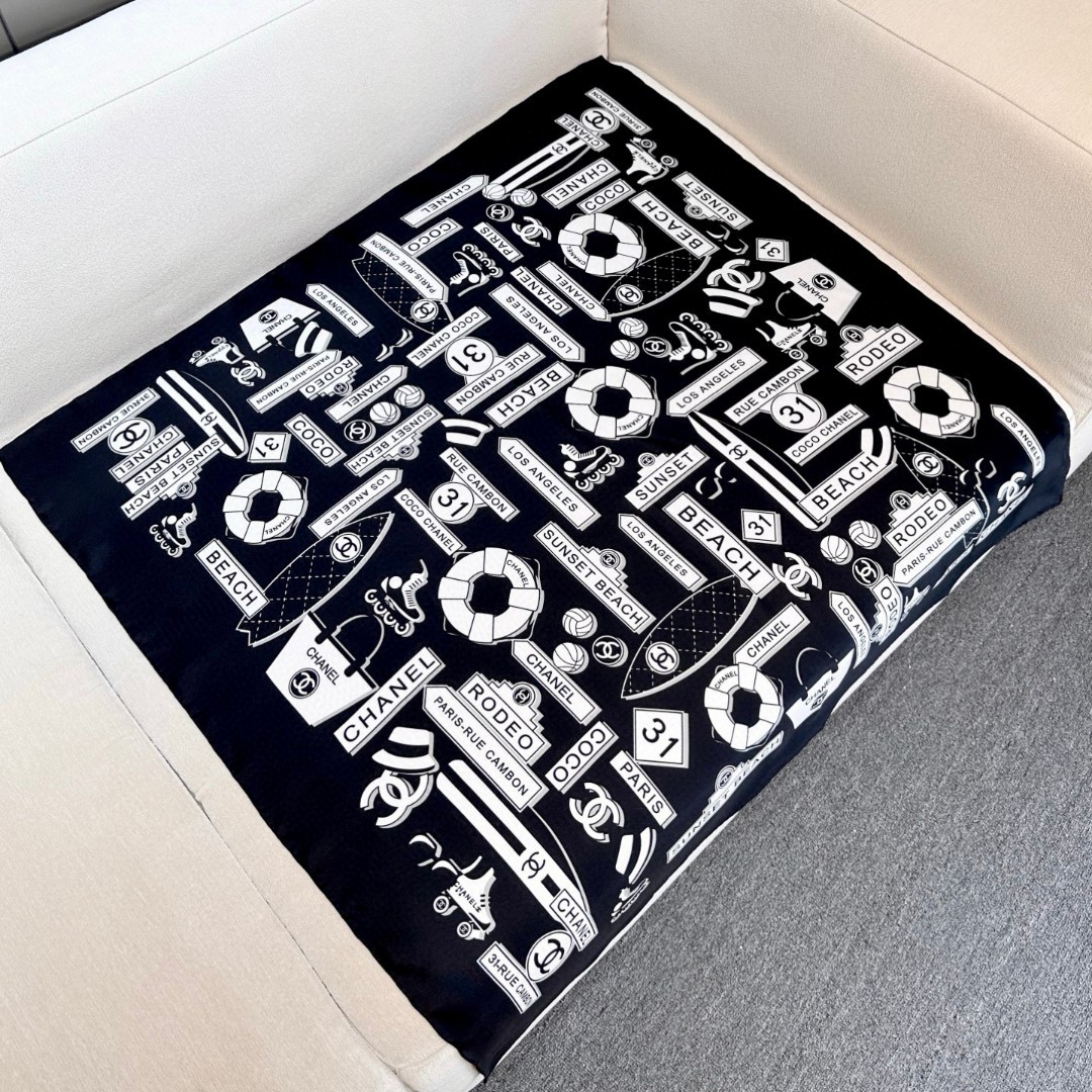 [TOP] Chanel Silk Scarf 90x90cm - 2 Colors