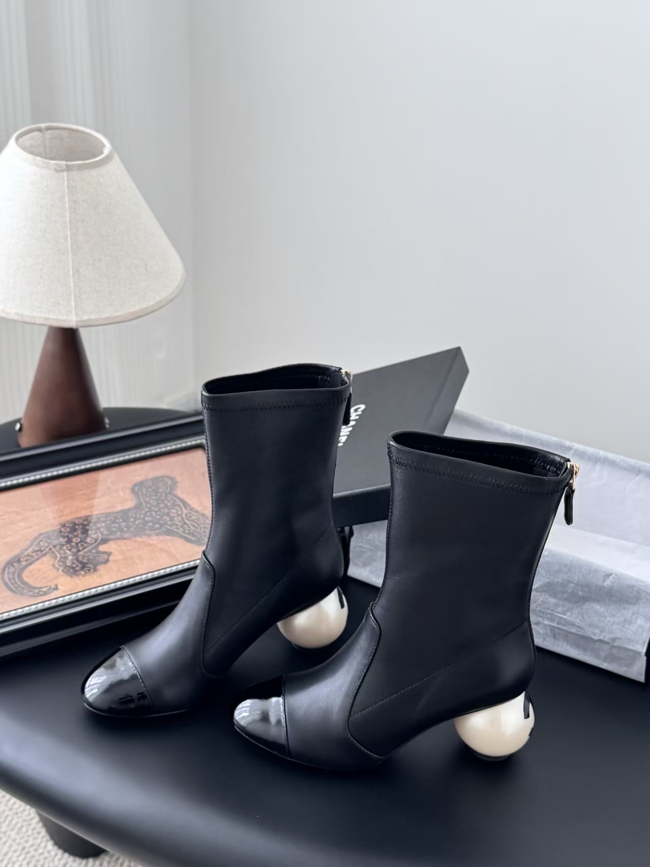 [TOP] CHANEL CC Mid-Calf Boots Lambskin - 2 Colour