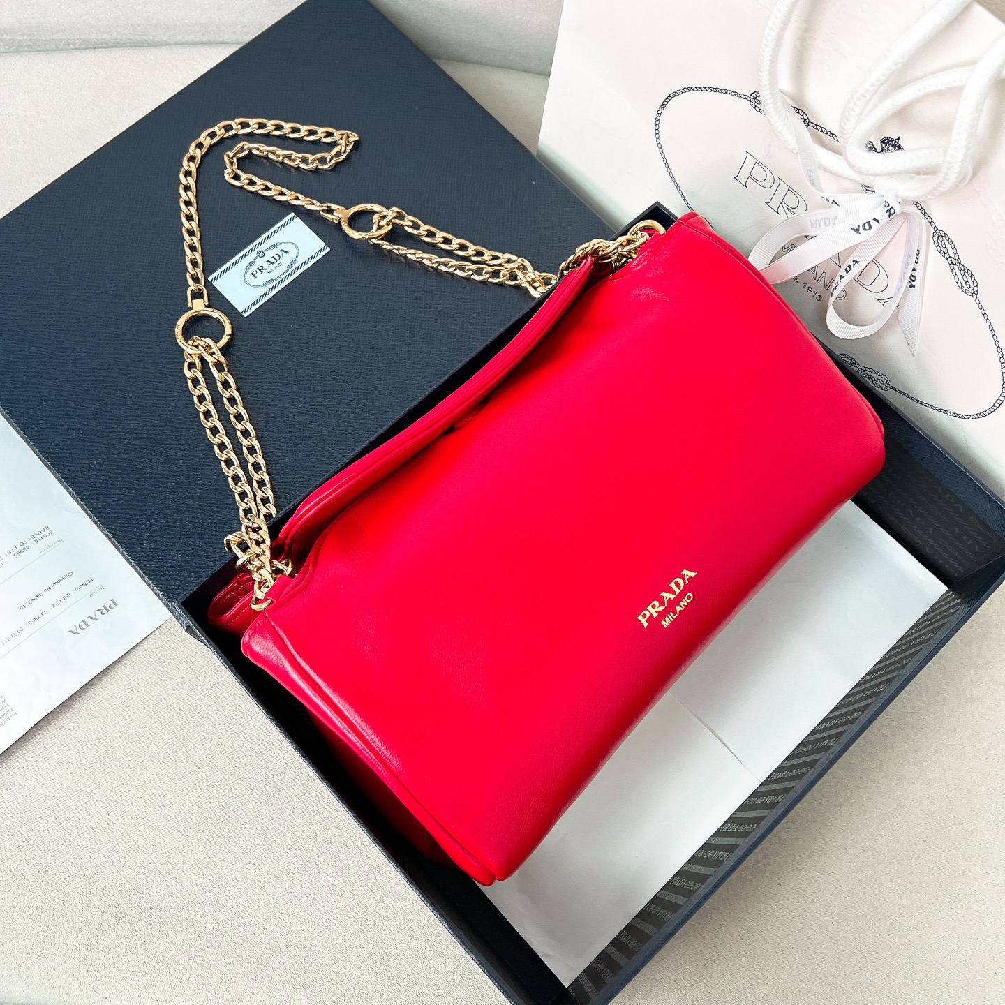 [TOP] PRADA Tumulte Bag Nappa Leather 24x13x13cm - 3 Color