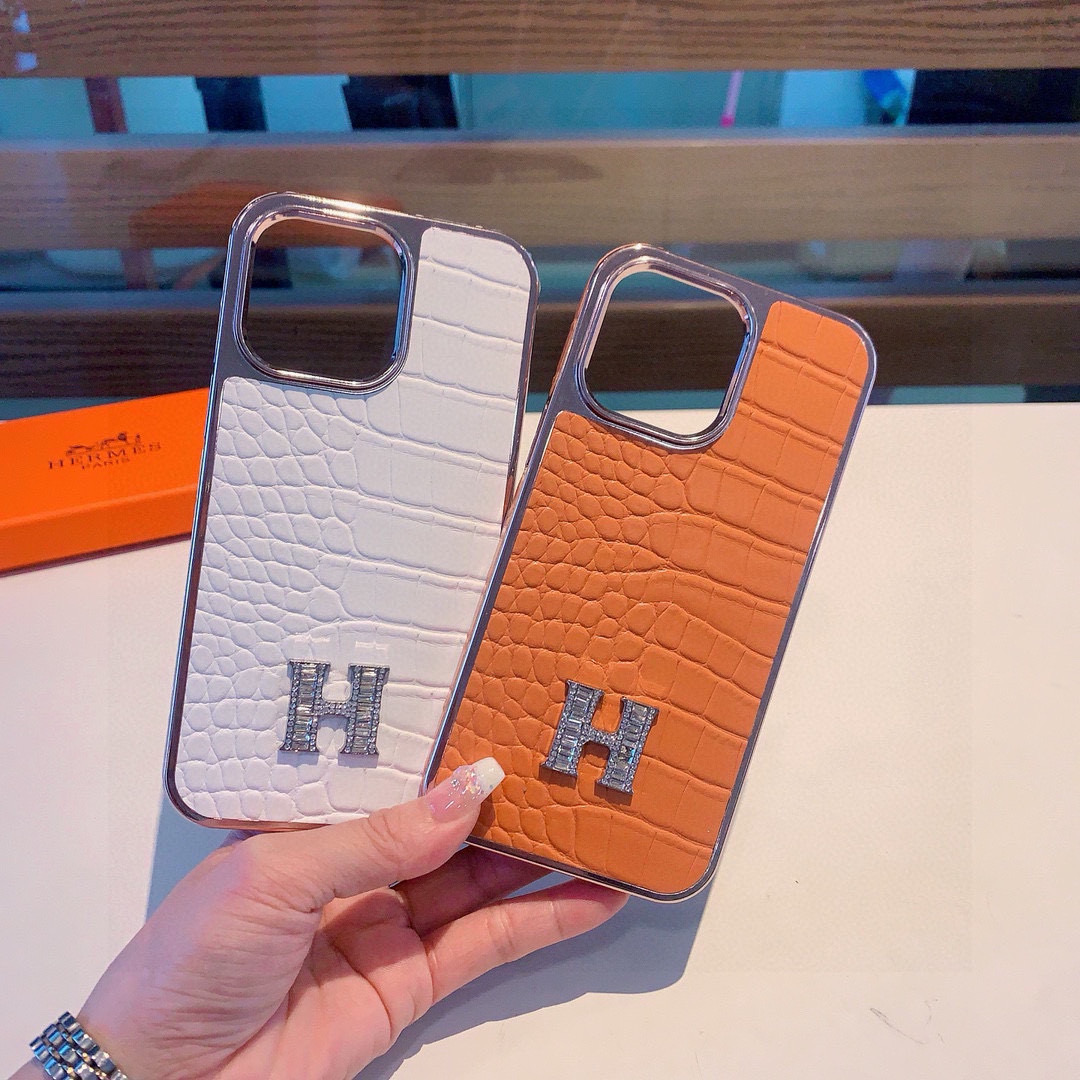 [TOP] HERMES Iphone Phone Case - 2 Colors