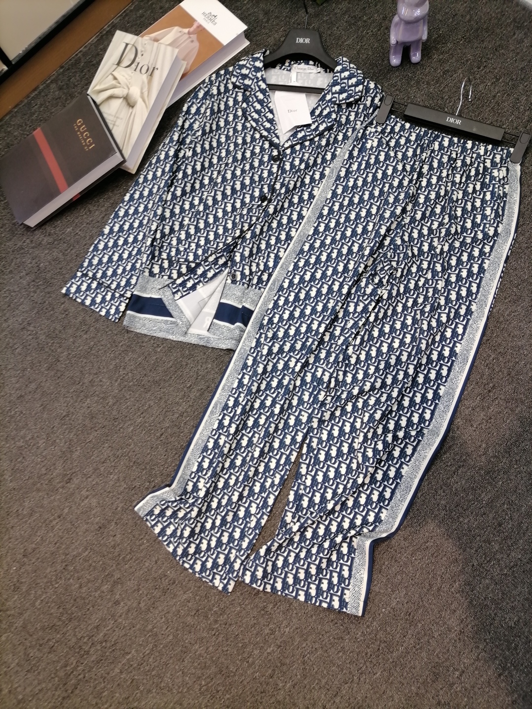 [TOP] Christian Dior Home Wear Pajamas - Navy Blue