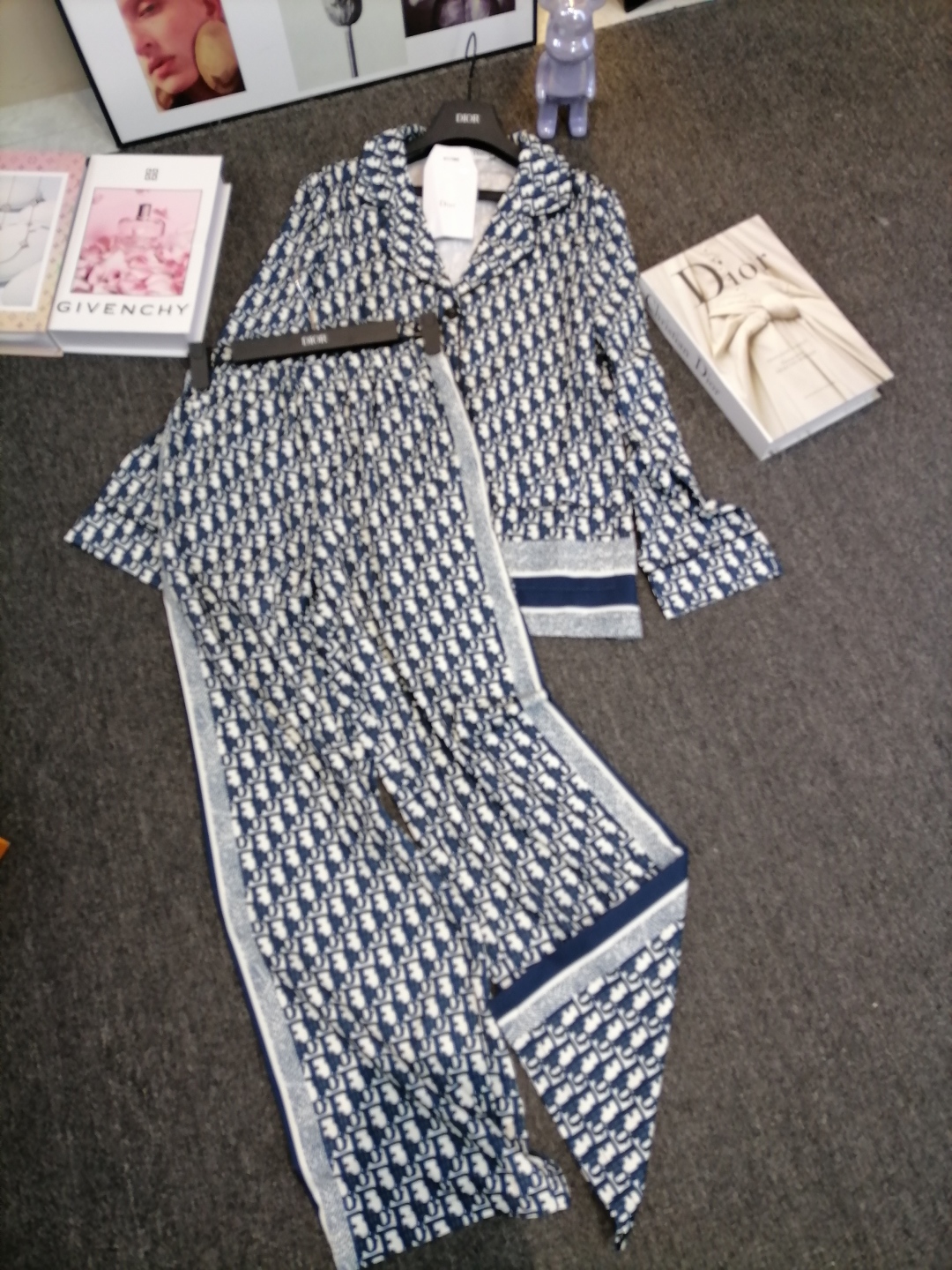 [TOP] Christian Dior Home Wear Pajamas - Navy Blue