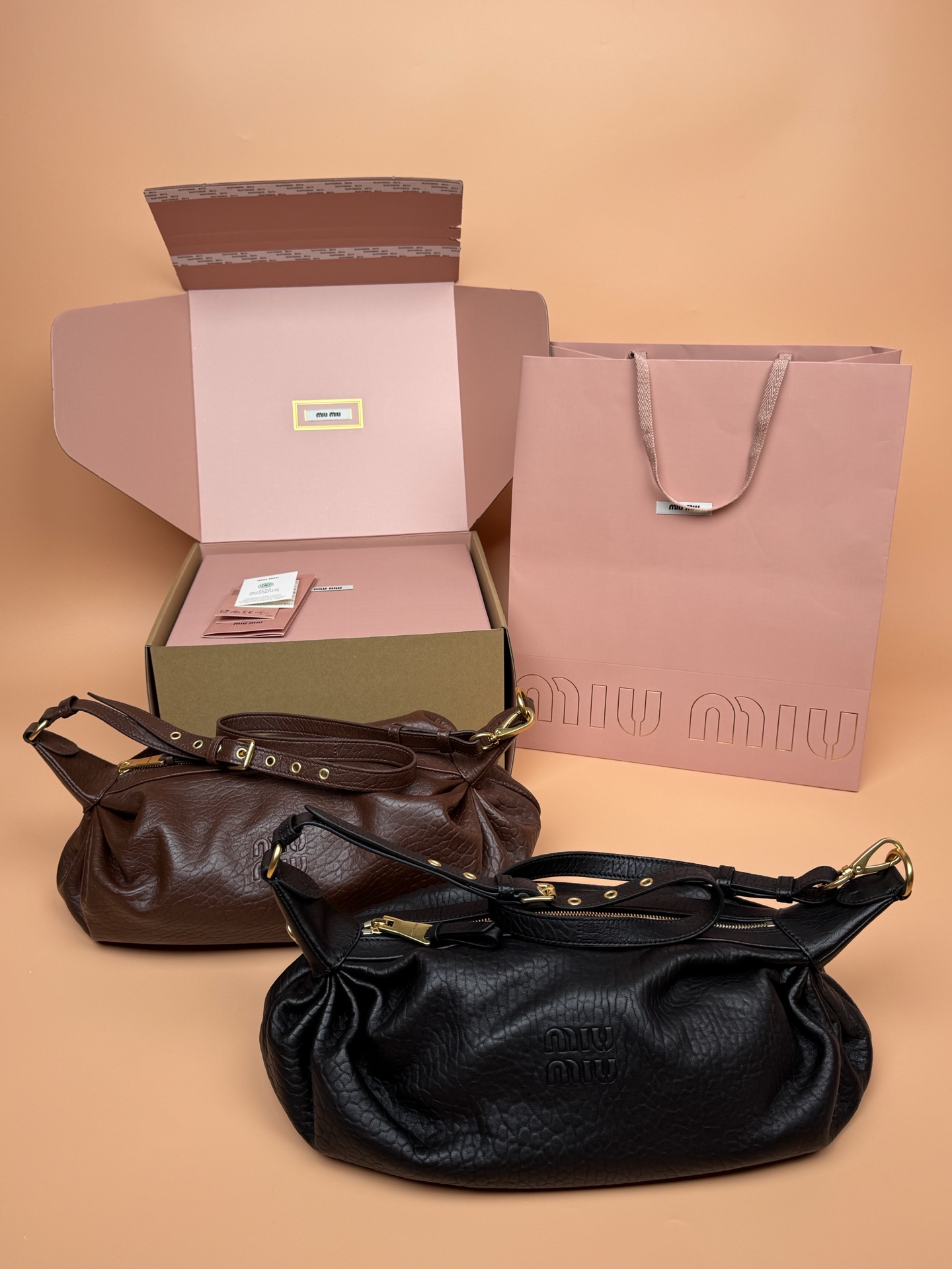 [TOP] Miu Miu Joke Nappa Lambskin Bag 40x16x16cm - 2 Colors