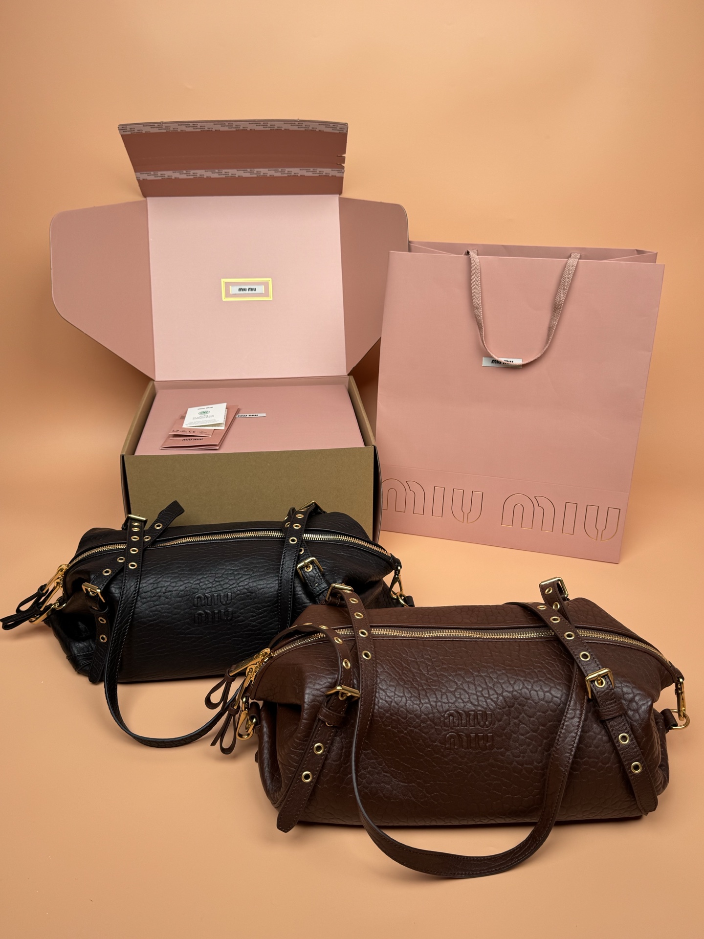 [TOP] Miu Miu Joke Nappa Lambskin Bag 38x18x18cm - 2 Colors