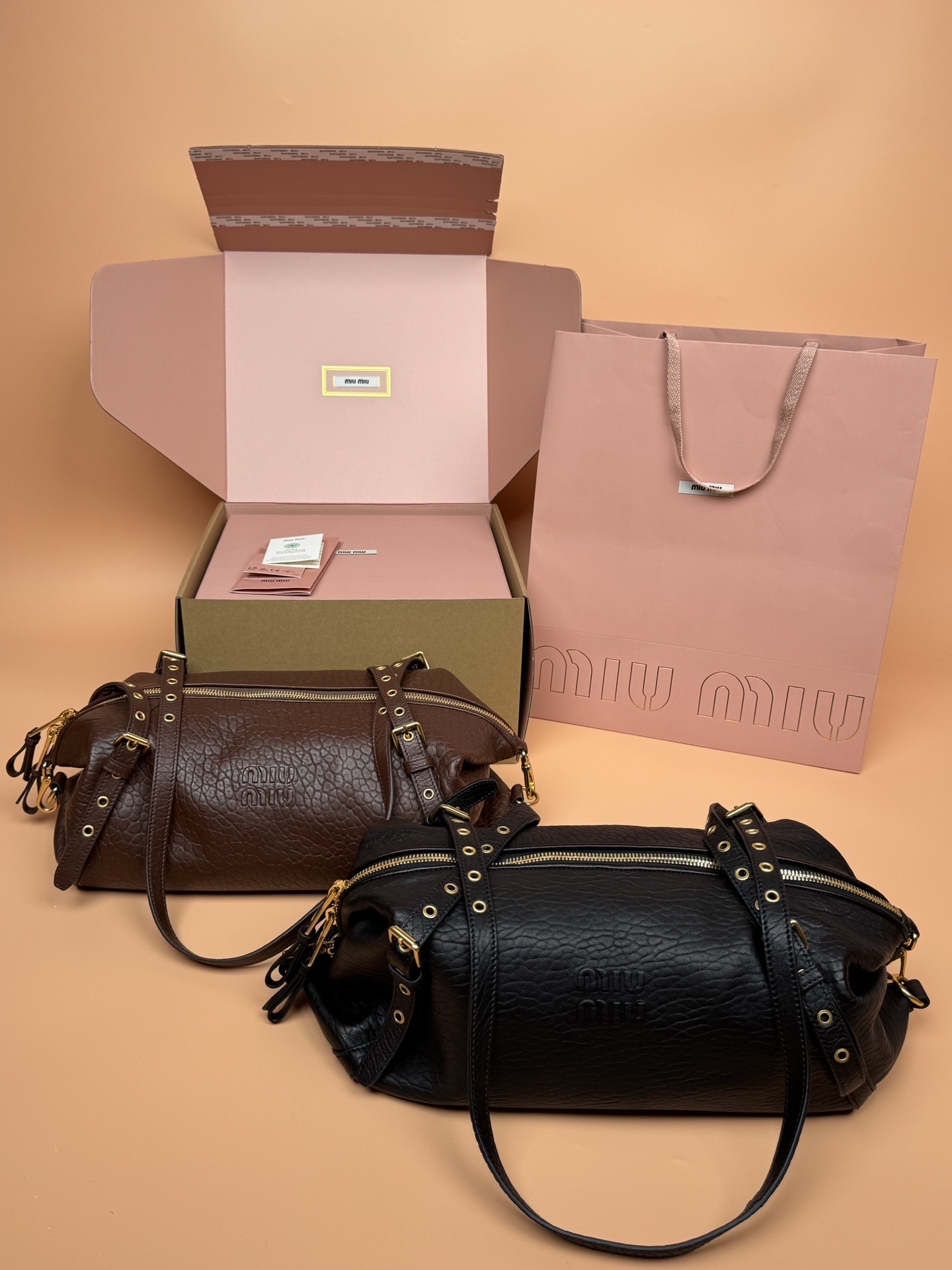 [TOP] Miu Miu Joke Nappa Lambskin Bag 38x18x18cm - 2 Colors