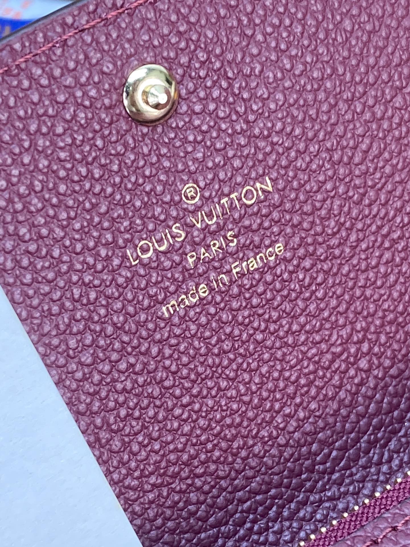 [TOP] Louis Vuitton LV Emilie Empreinte Wallet 19x10cm - Purple