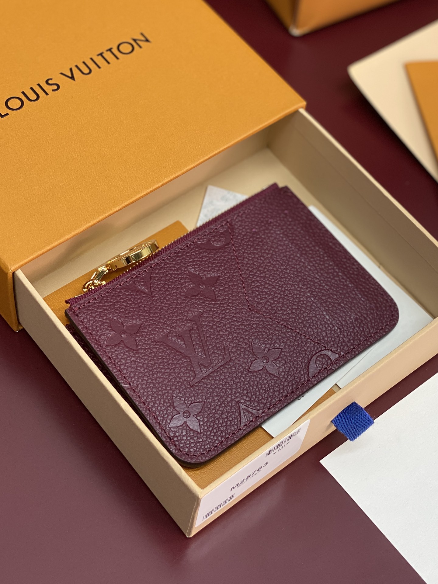 [TOP] Louis Vuitton LV Empreinte Romy Card Holder 12x8x0.8cm - Purple