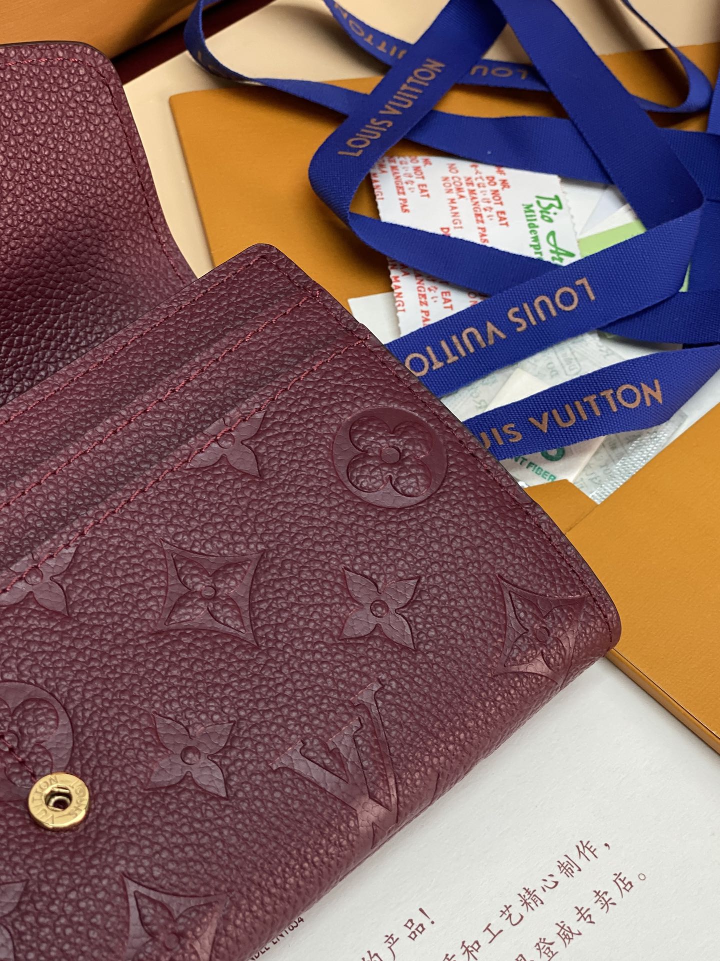 [TOP] Louis Vuitton LV Sarah Empreinte Wallet 19x10.5x2cm - Purple