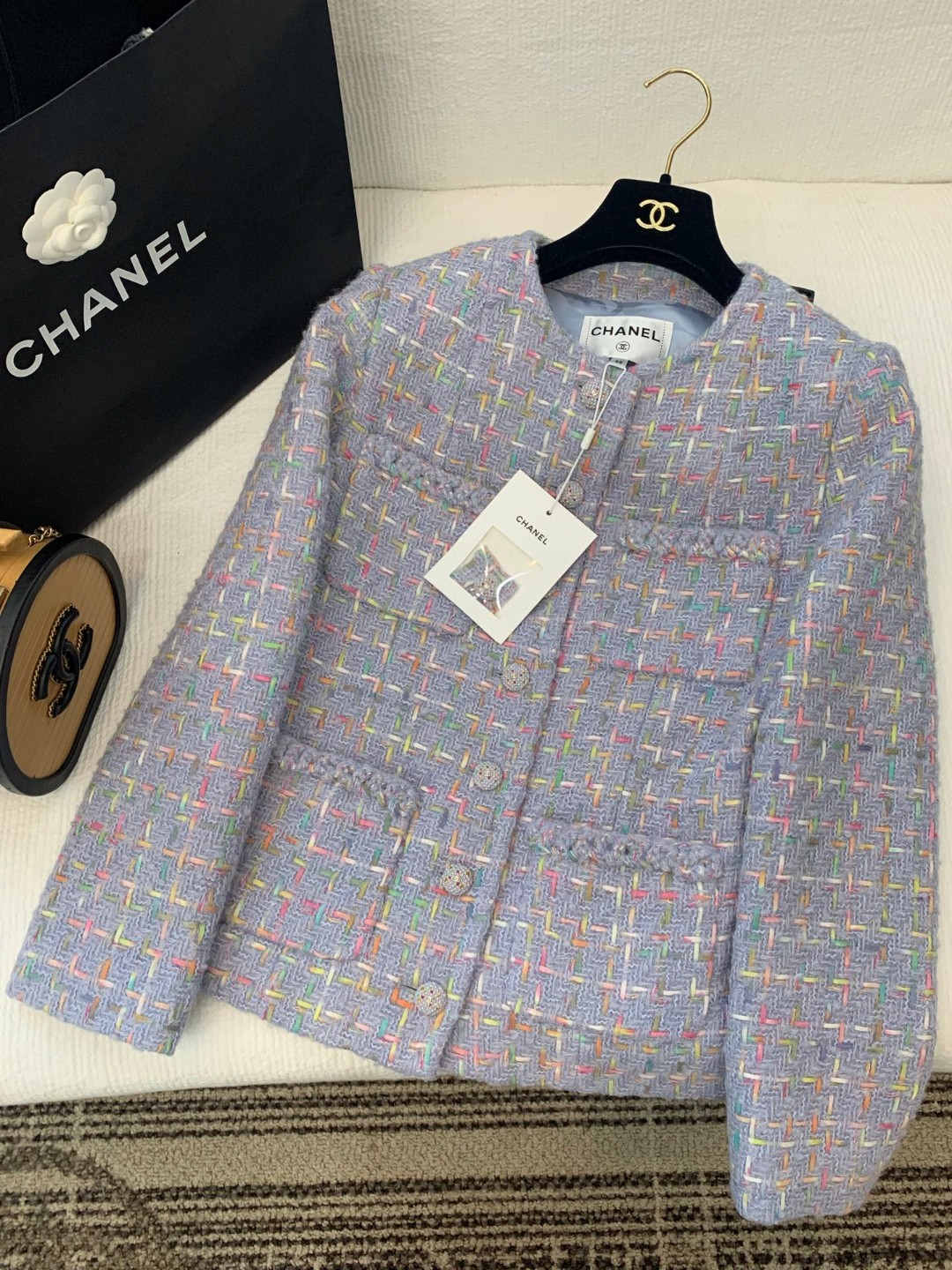 [TOP] CHANEL Tweed Jacket - Purple