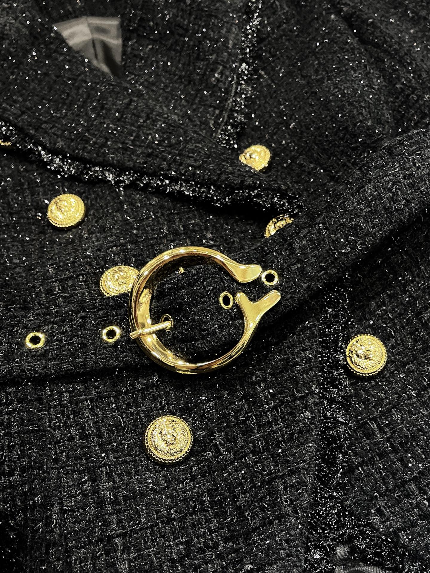 [TOP] Balmain Tweed Jacket - Black