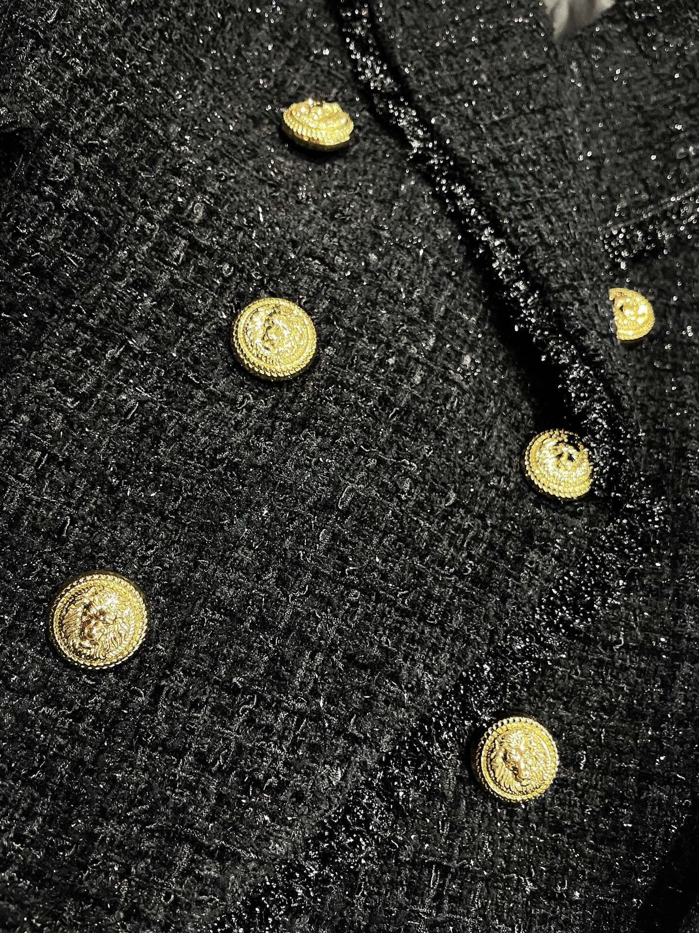 [TOP] Balmain Tweed Jacket - Black