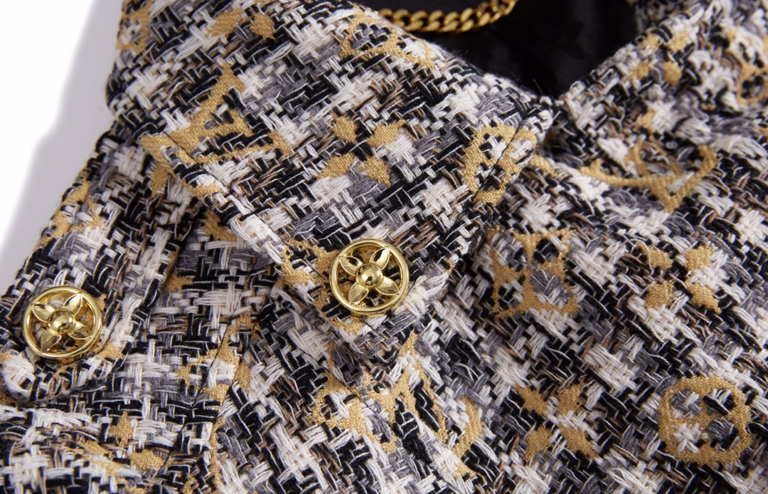 [TOP] Louis Vuitton LV Tweed Jacket - Black