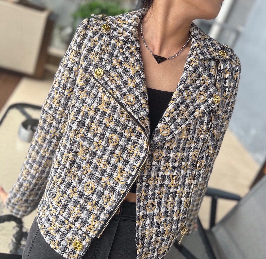 [TOP] Louis Vuitton LV Tweed Jacket - Black