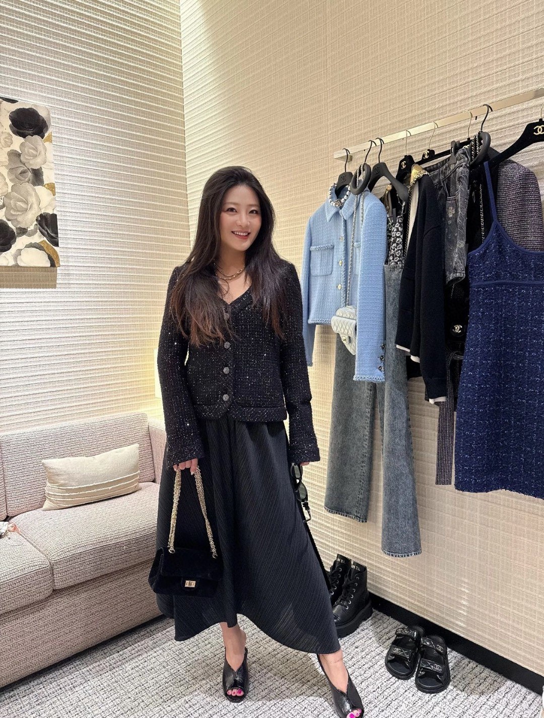 [TOP] CHANEL Tweed Jacket - Black