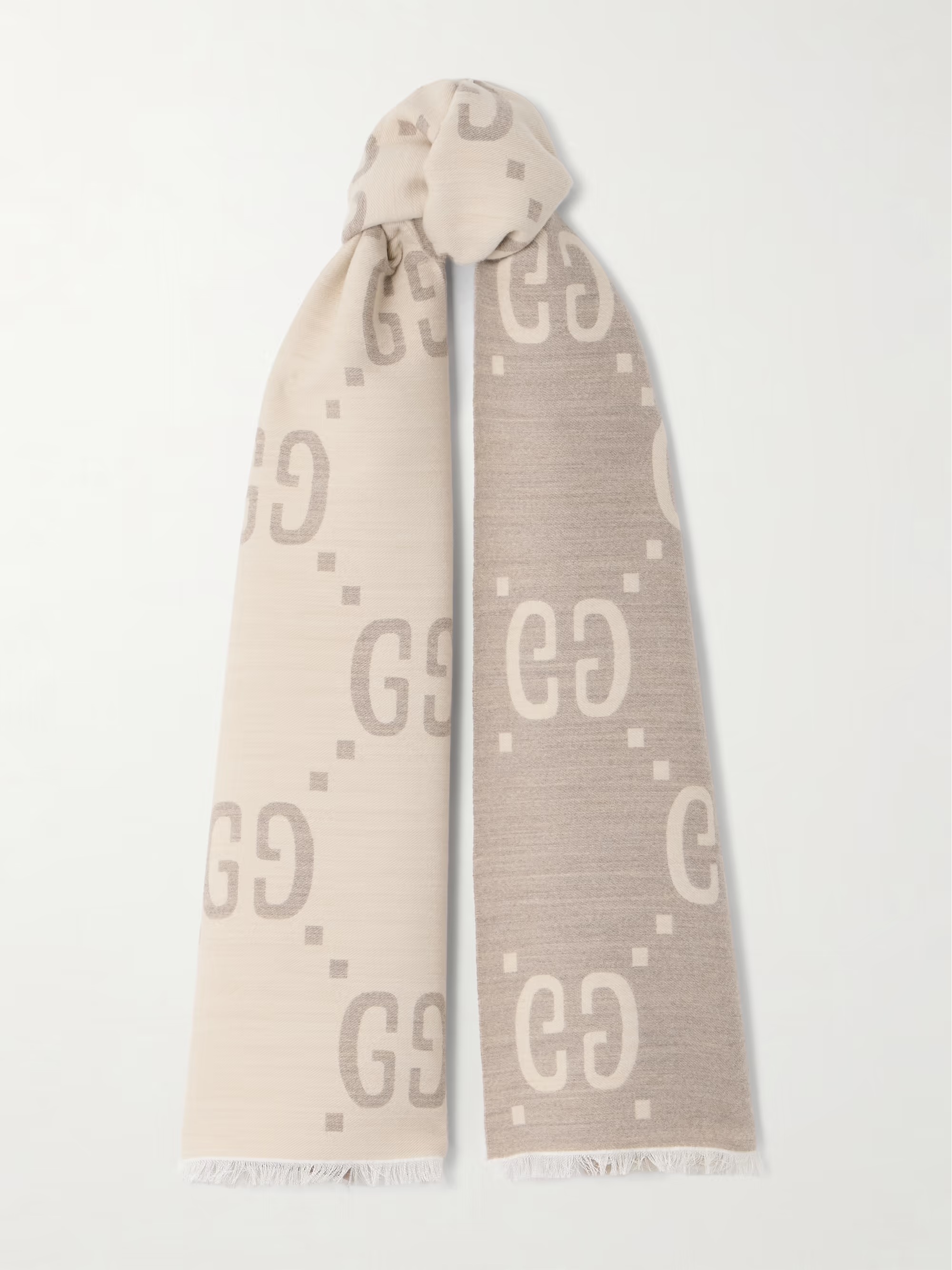 [TOP] GUCCI Cashmere Scarf 190cm*35cm - Khaki