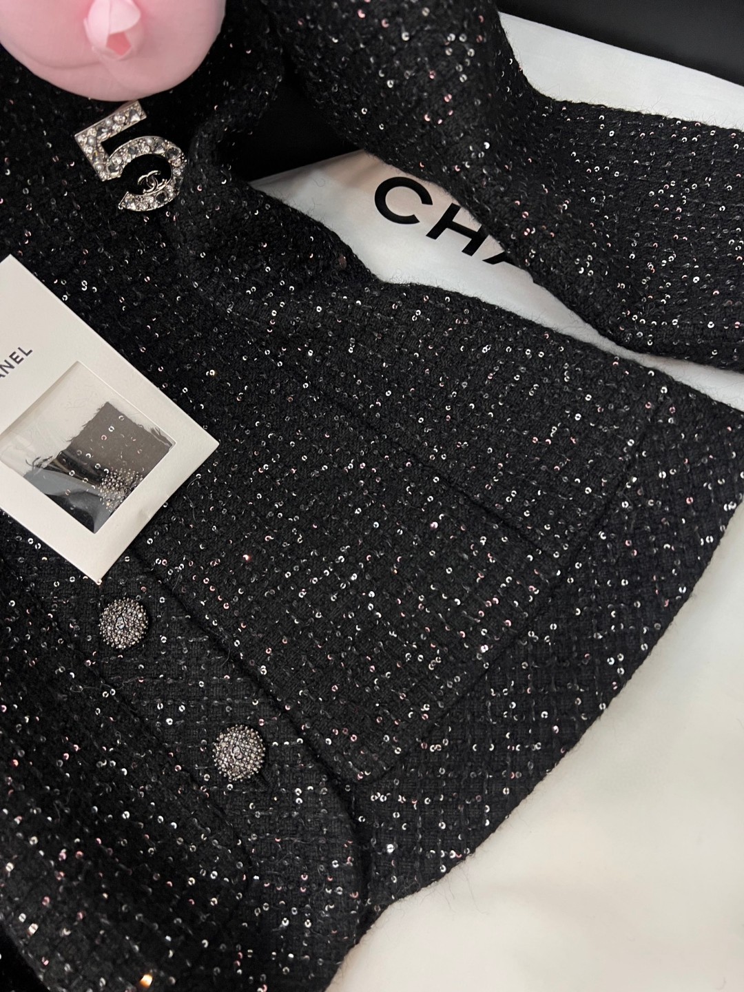 [TOP] CHANEL Tweed Jacket - Black