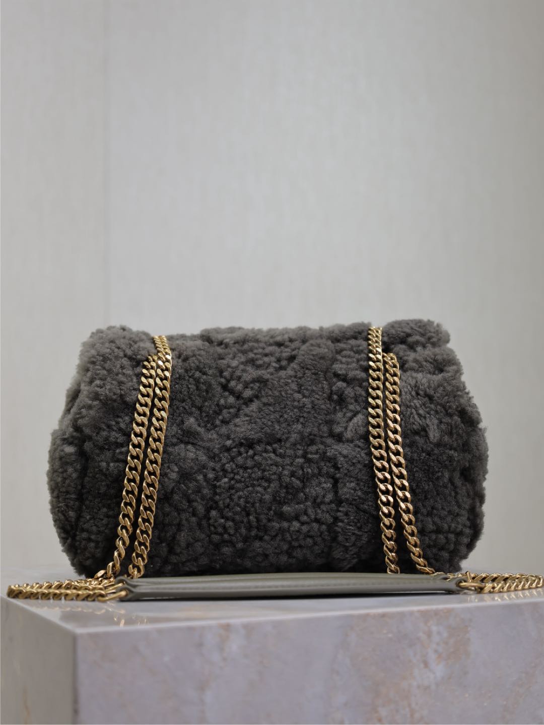 [TOP] Yves Saint Laurent YSL Wool Jamie Bag 25x15x7.5cm/20×12.5×6.5cm - Green