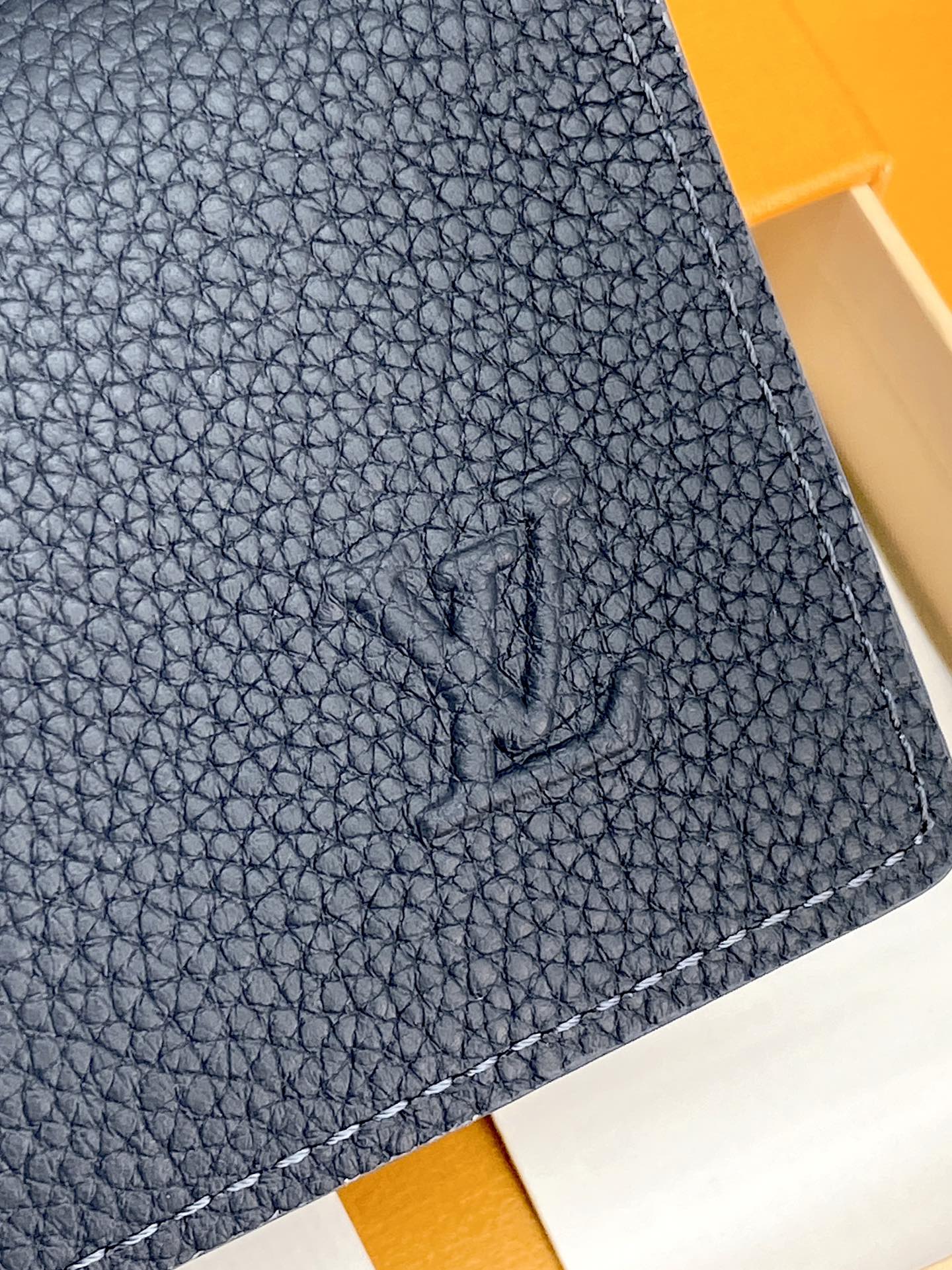 [TOP] Louis Vuitton LV Victor Wallet Cowhide 11.5x9x2.5cm - Navy Blue