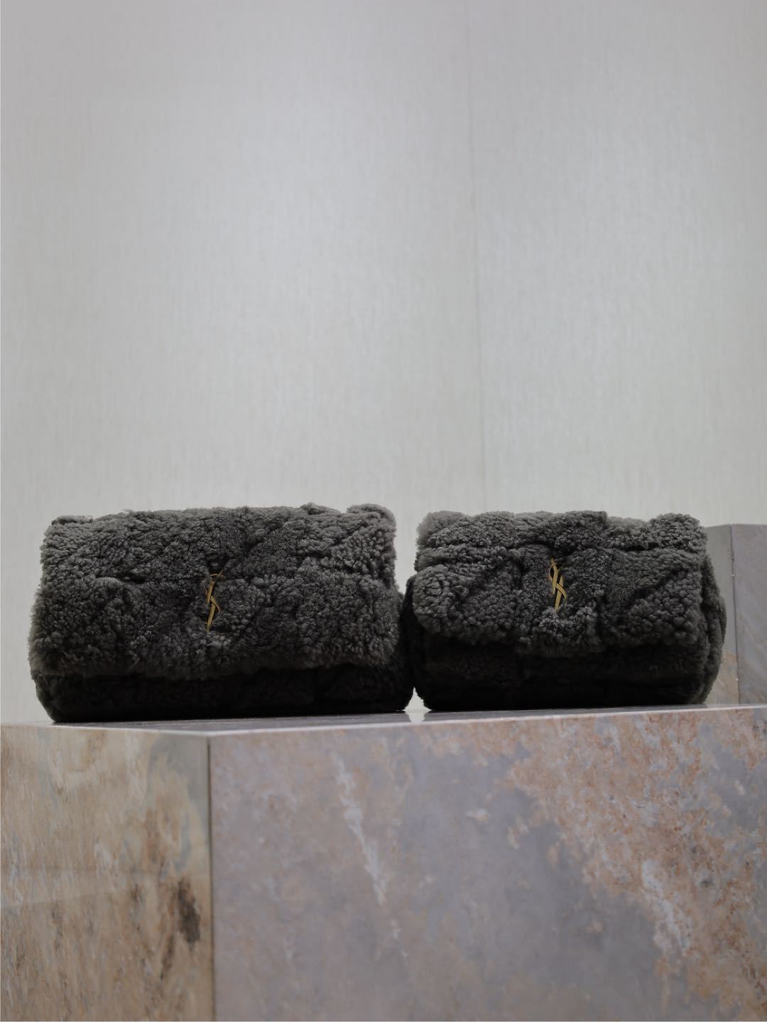 [TOP] Yves Saint Laurent YSL Wool Jamie Bag 25x15x7.5cm/20×12.5×6.5cm - Green