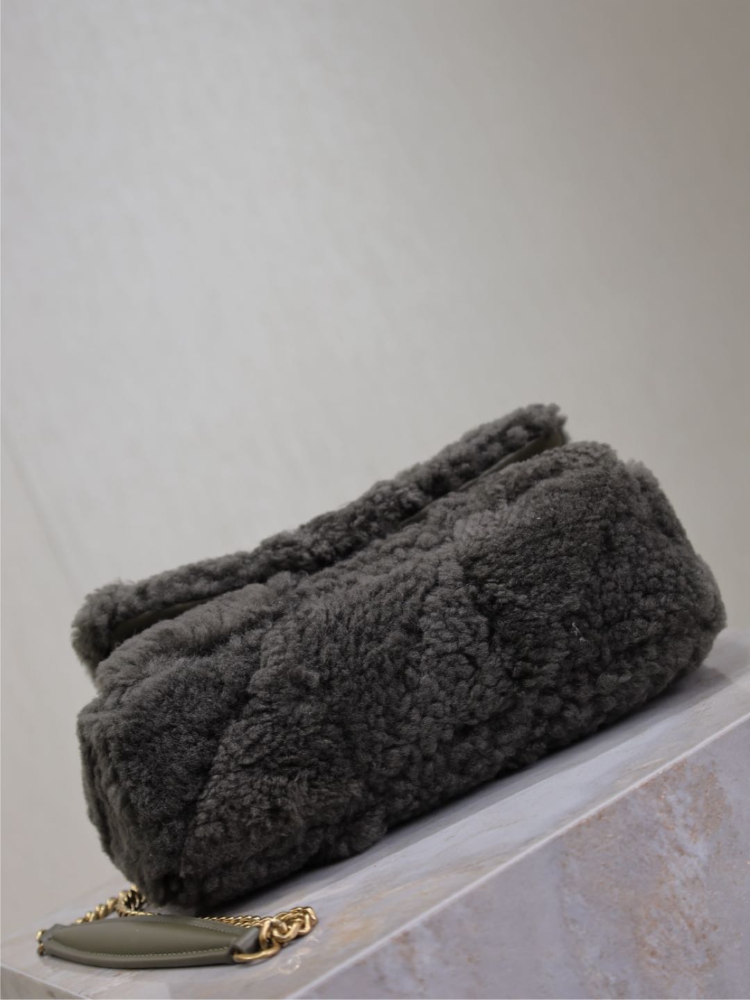 [TOP] Yves Saint Laurent YSL Wool Jamie Bag 25x15x7.5cm/20×12.5×6.5cm - Green