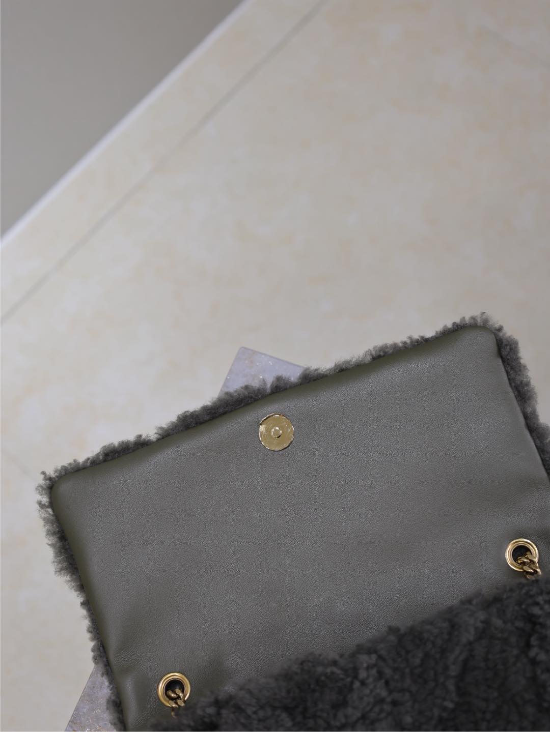 [TOP] Yves Saint Laurent YSL Wool Jamie Bag 25x15x7.5cm/20×12.5×6.5cm - Green