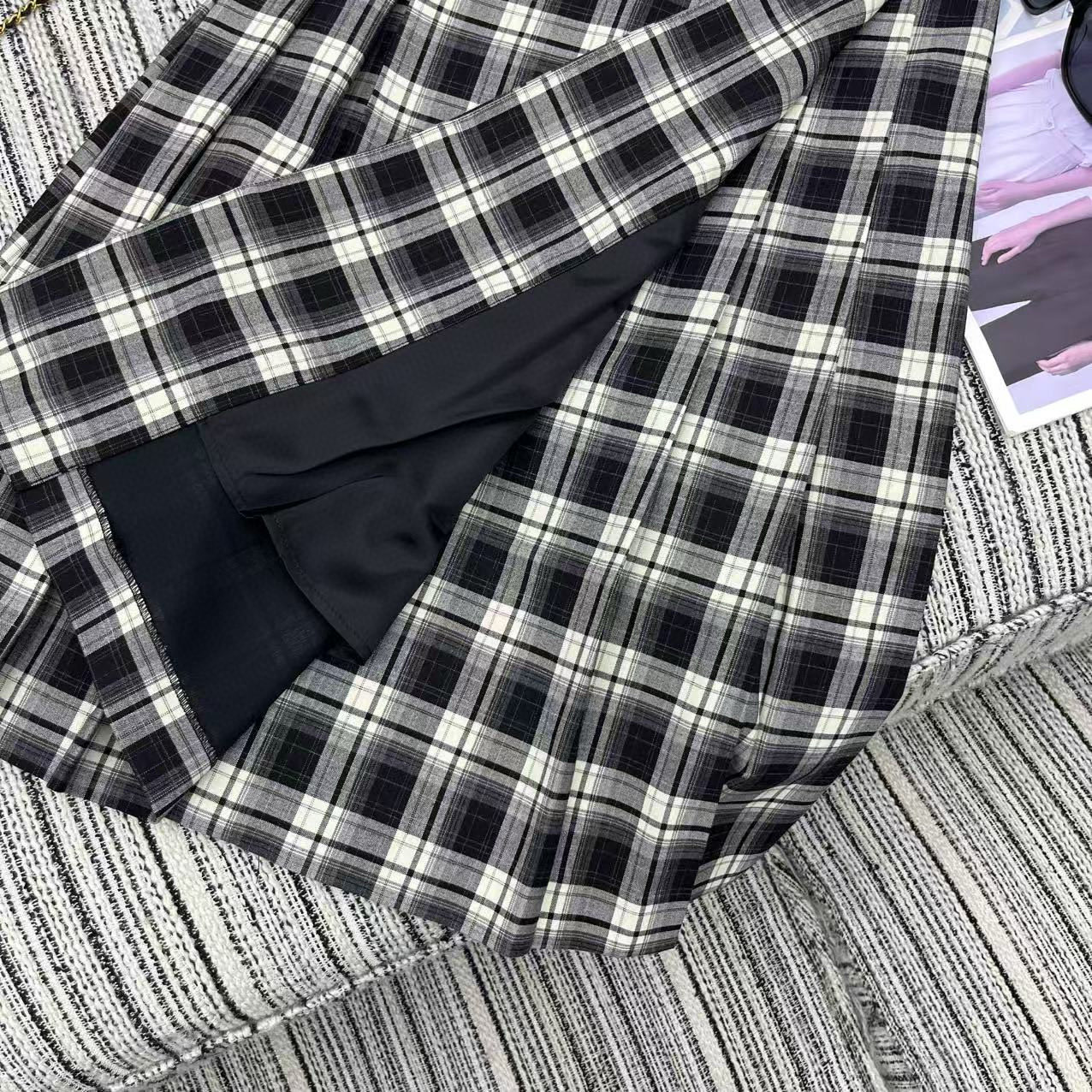 [TOP] LOEWE Jacket + Skirt Set - Black and White