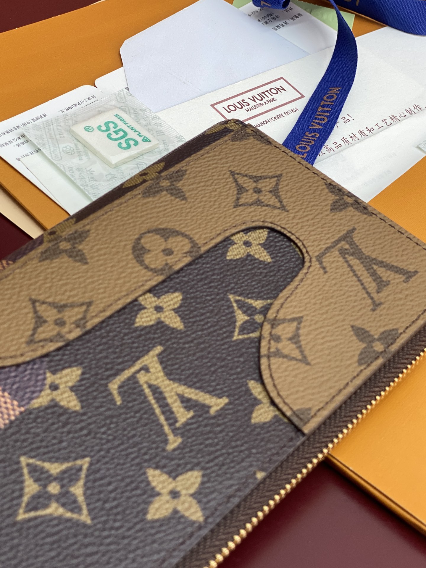 [TOP] Louis Vuitton LV Monogram Landscape Zip Wallet 19.5x10.5x2.5cm - Brown