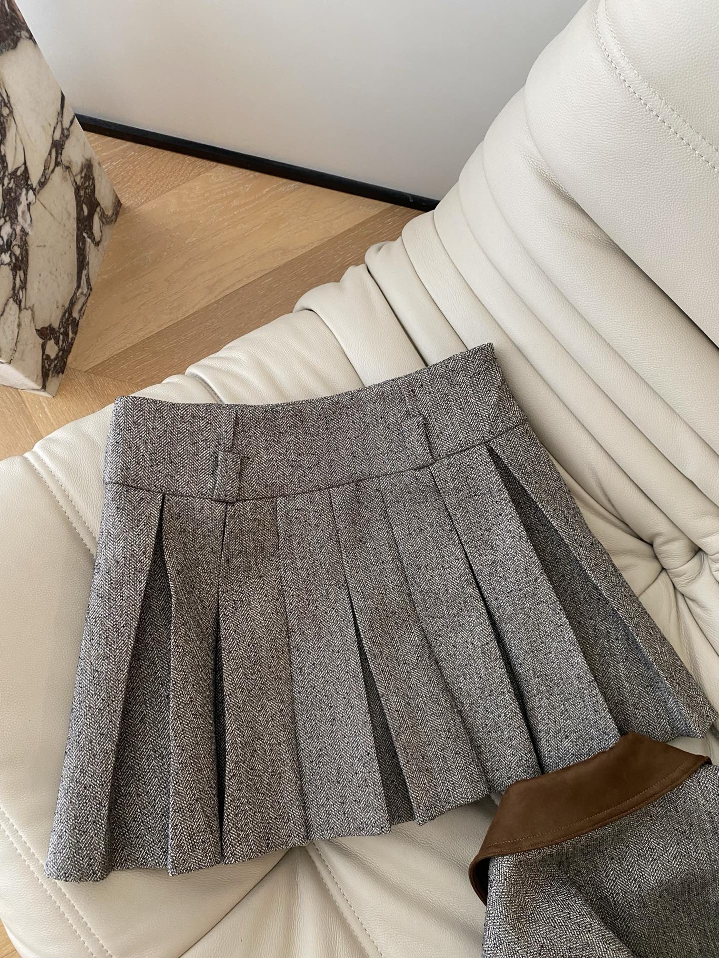 [TOP] Miu Miu Jacket + Skirt Set - Gray