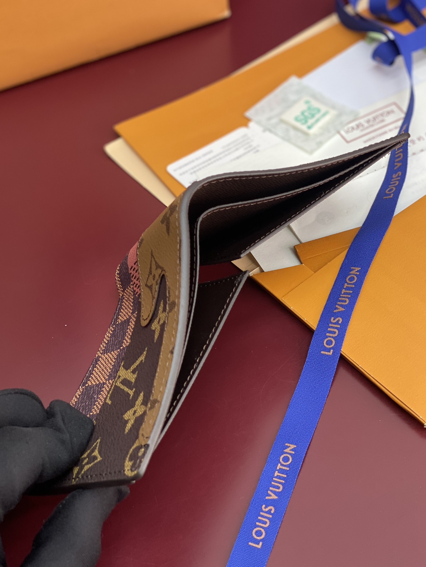 [TOP] Louis Vuitton LV Monogram Landscape Slender Wallet 11x8.5x2cm - Brown