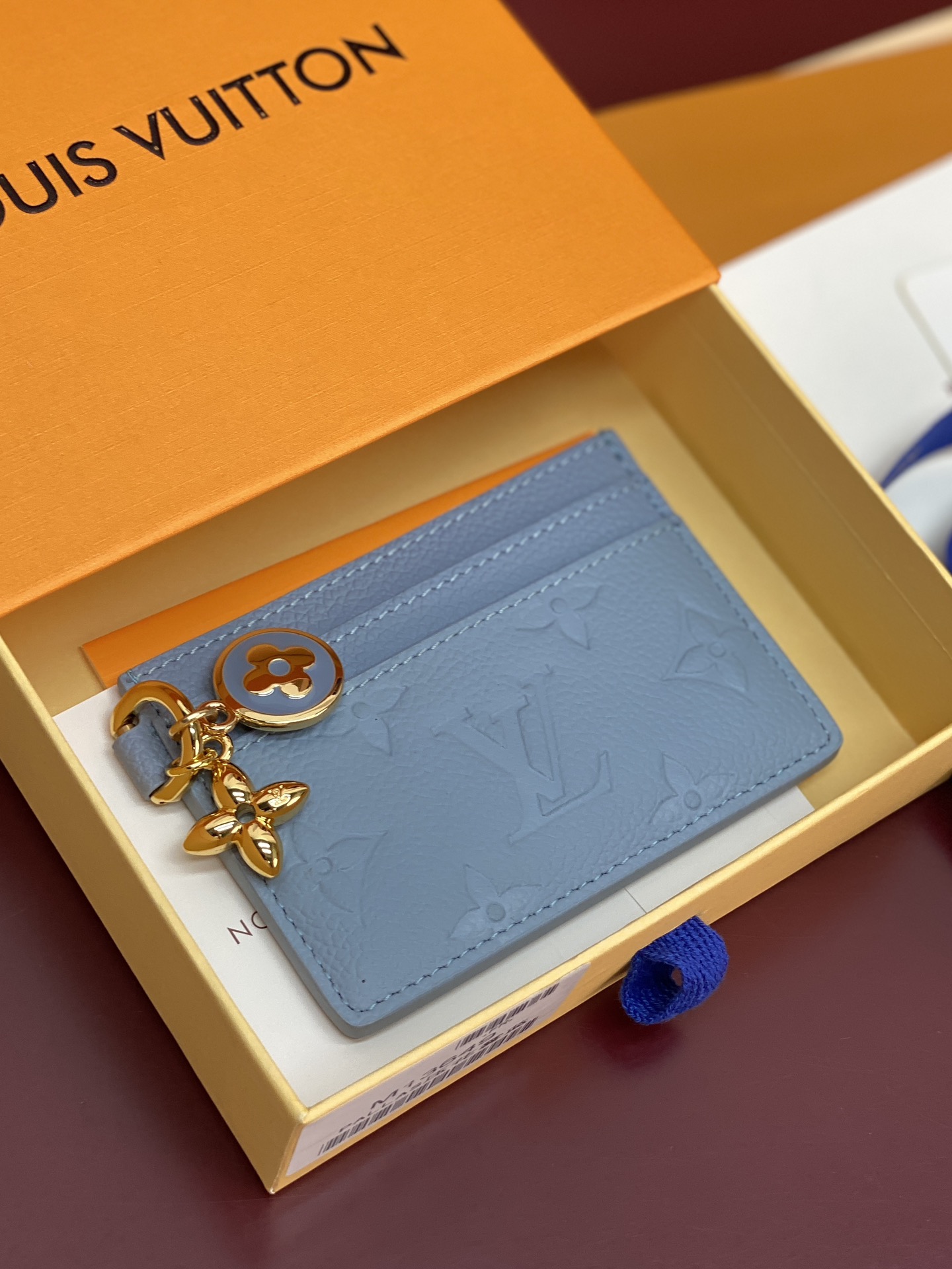 [TOP] Louis Vuitton LV Ski Charms Card Holder 10.2x7.3x0.3cm - Blue