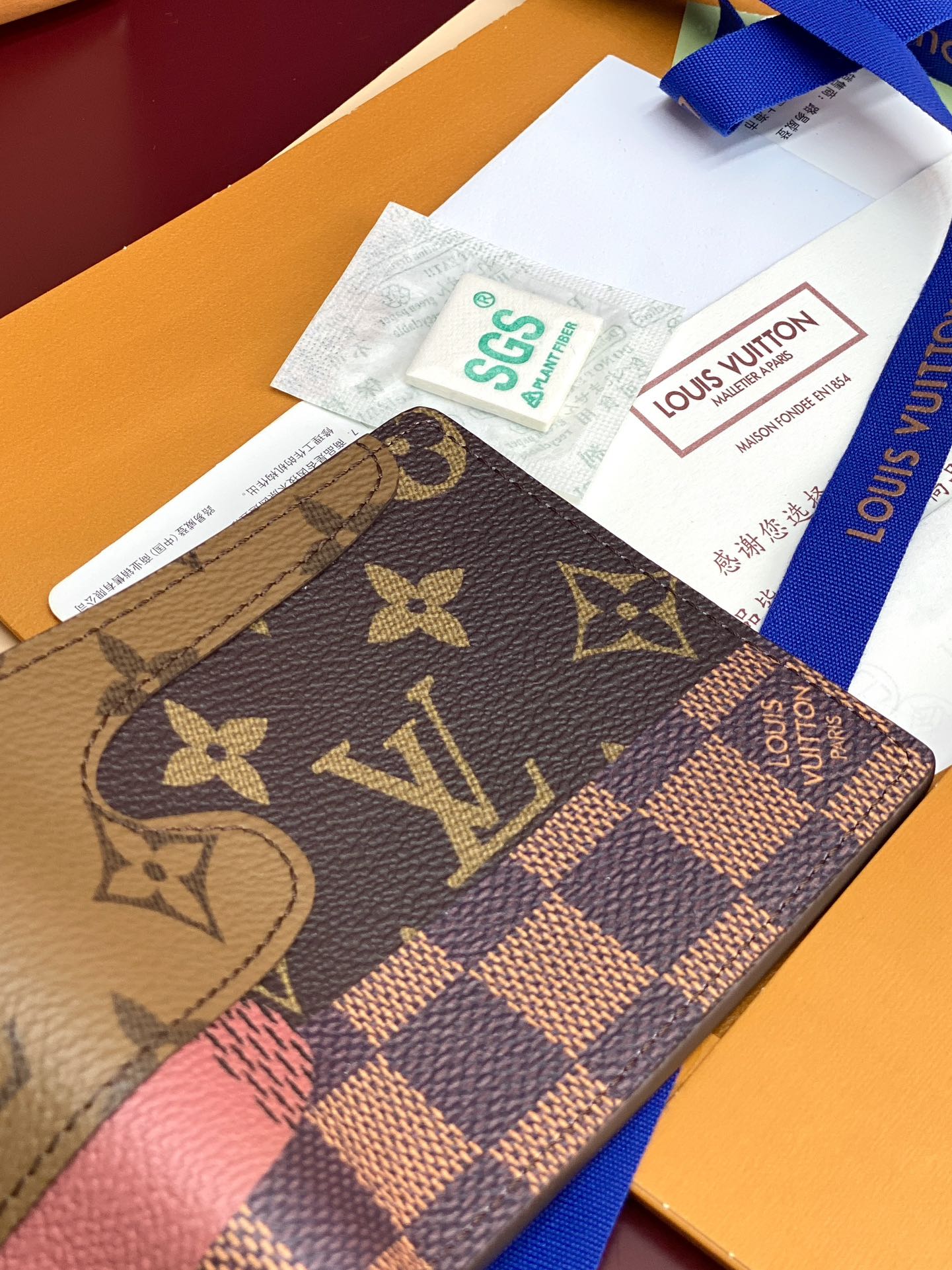 [TOP] Louis Vuitton LV Monogram Landscape Slender Wallet 11x8.5x2cm - Brown