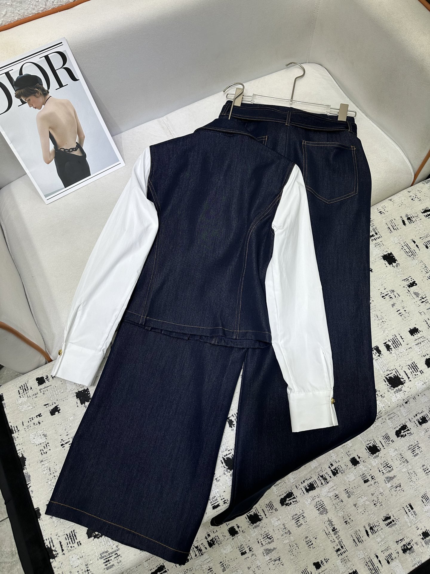 [TOP] Christian Dior Shirt + Pants Set - Navy Blue
