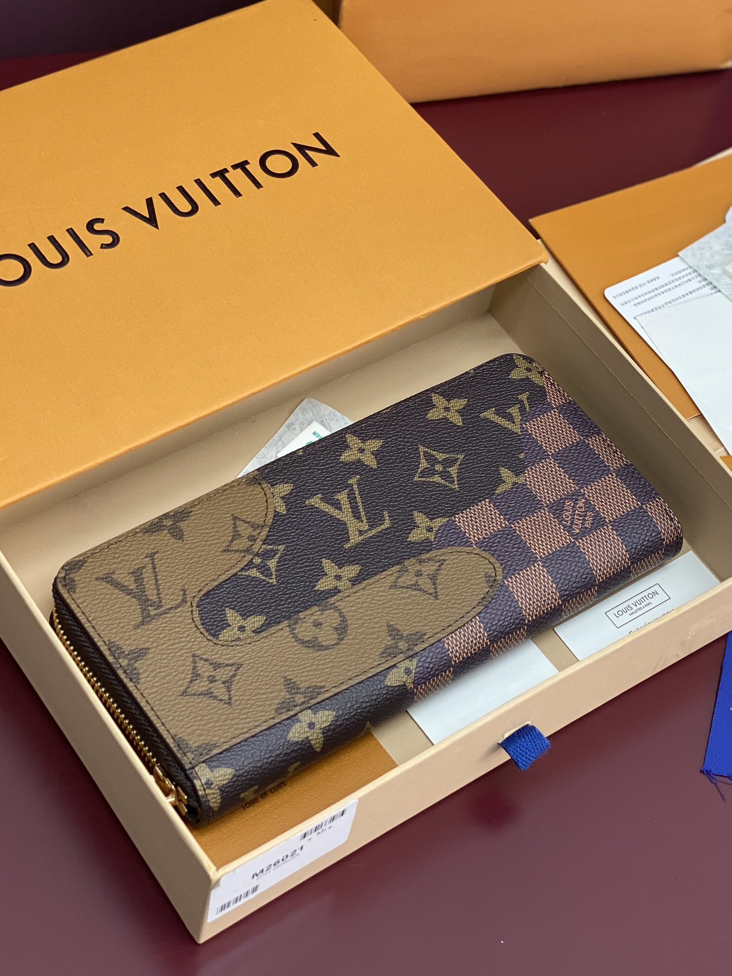 [TOP] Louis Vuitton LV Monogram Landscape Zip Wallet 19.5x10.5x2.5cm - Brown