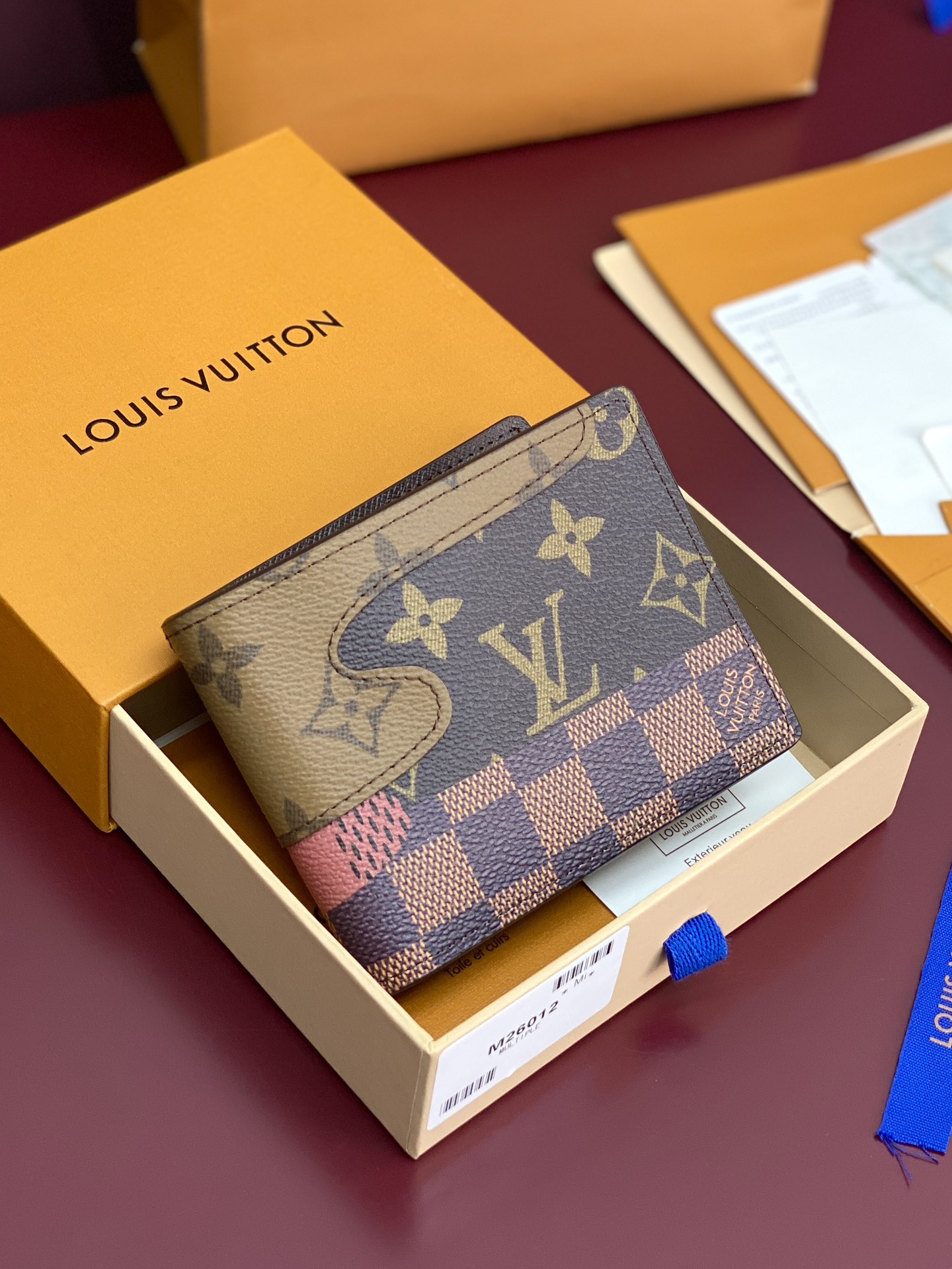 [TOP] Louis Vuitton LV Monogram Landscape Slender Wallet 11x8.5x2cm - Brown